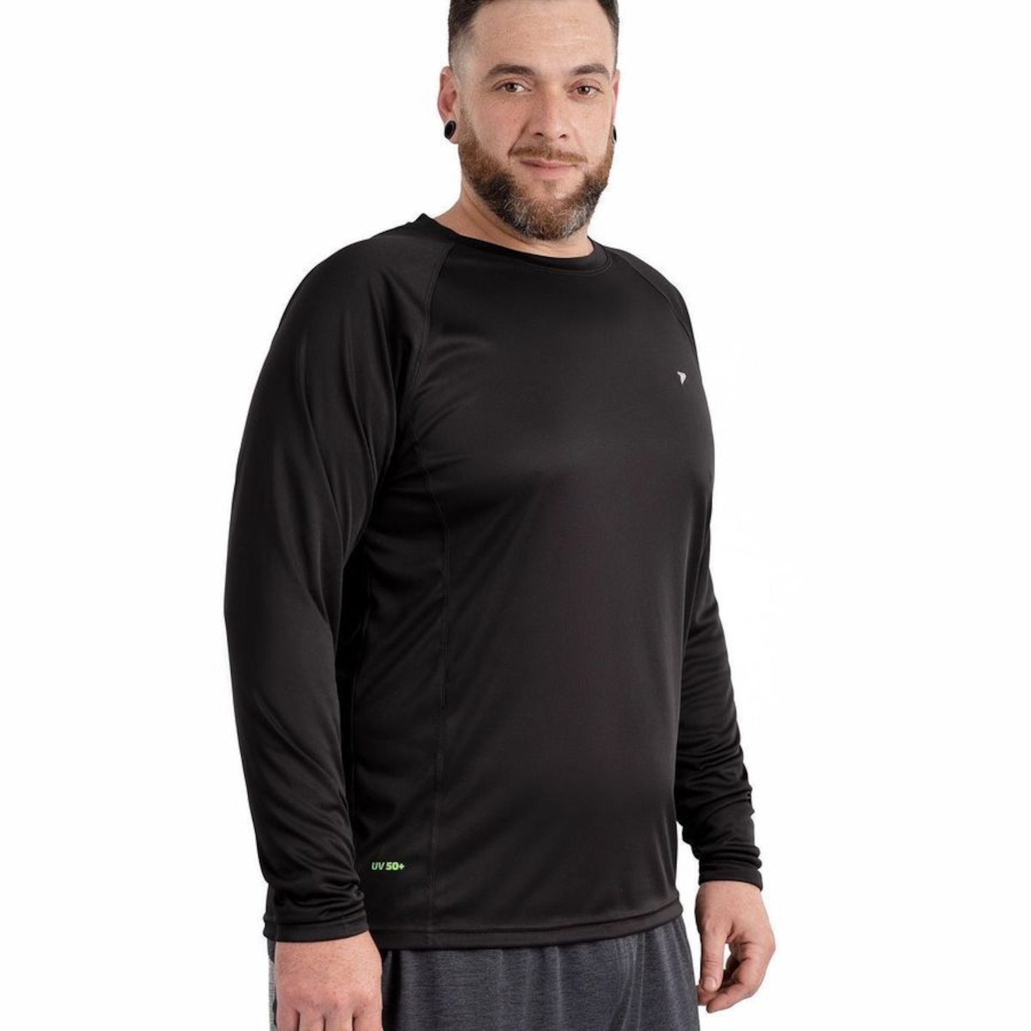 Camiseta Masculina Poker Manga Longa Fator de Proteção UV 50+ - Foto 3