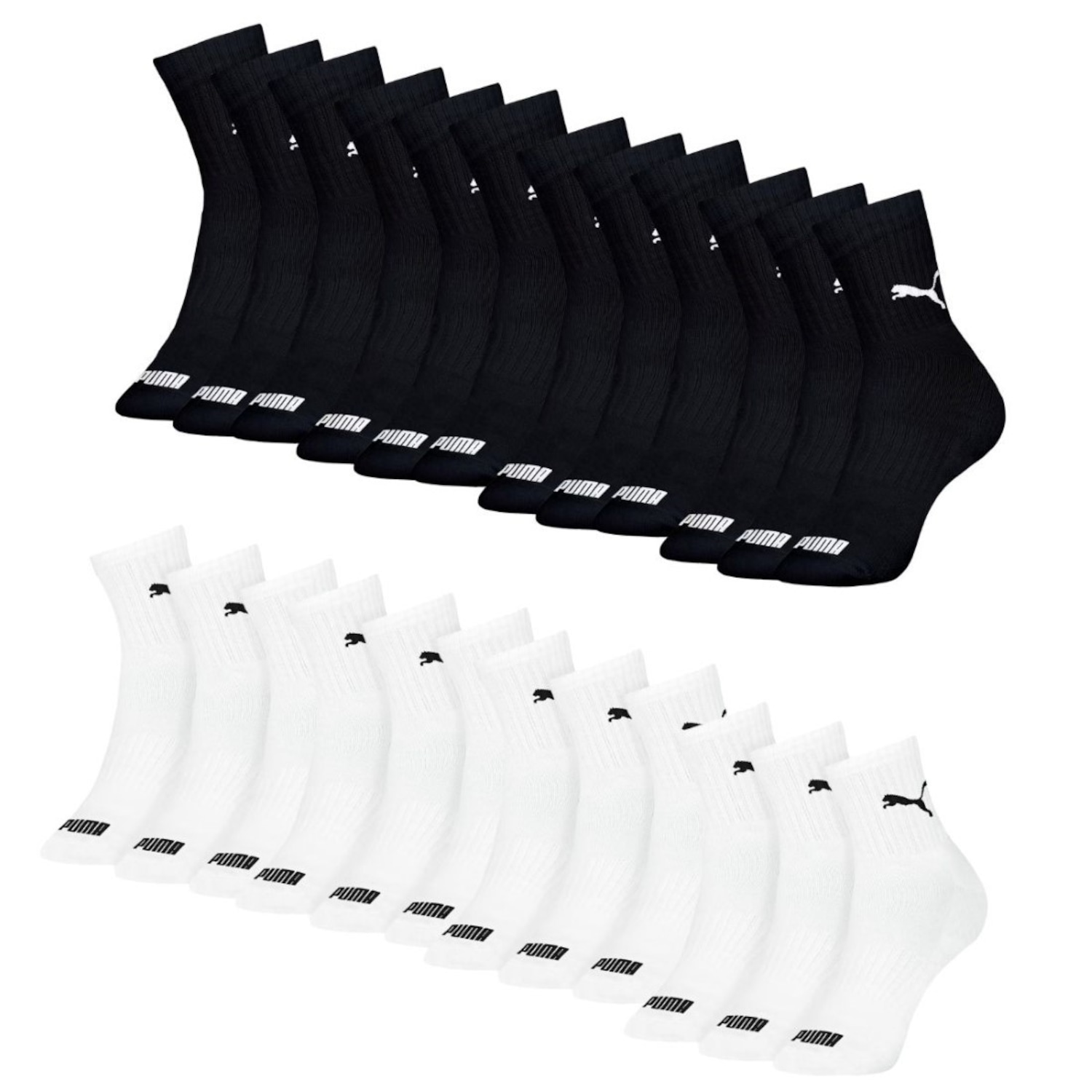 Kit Unissex Meia Cano Médio Puma Esportiva - 12 Pares - Foto 1