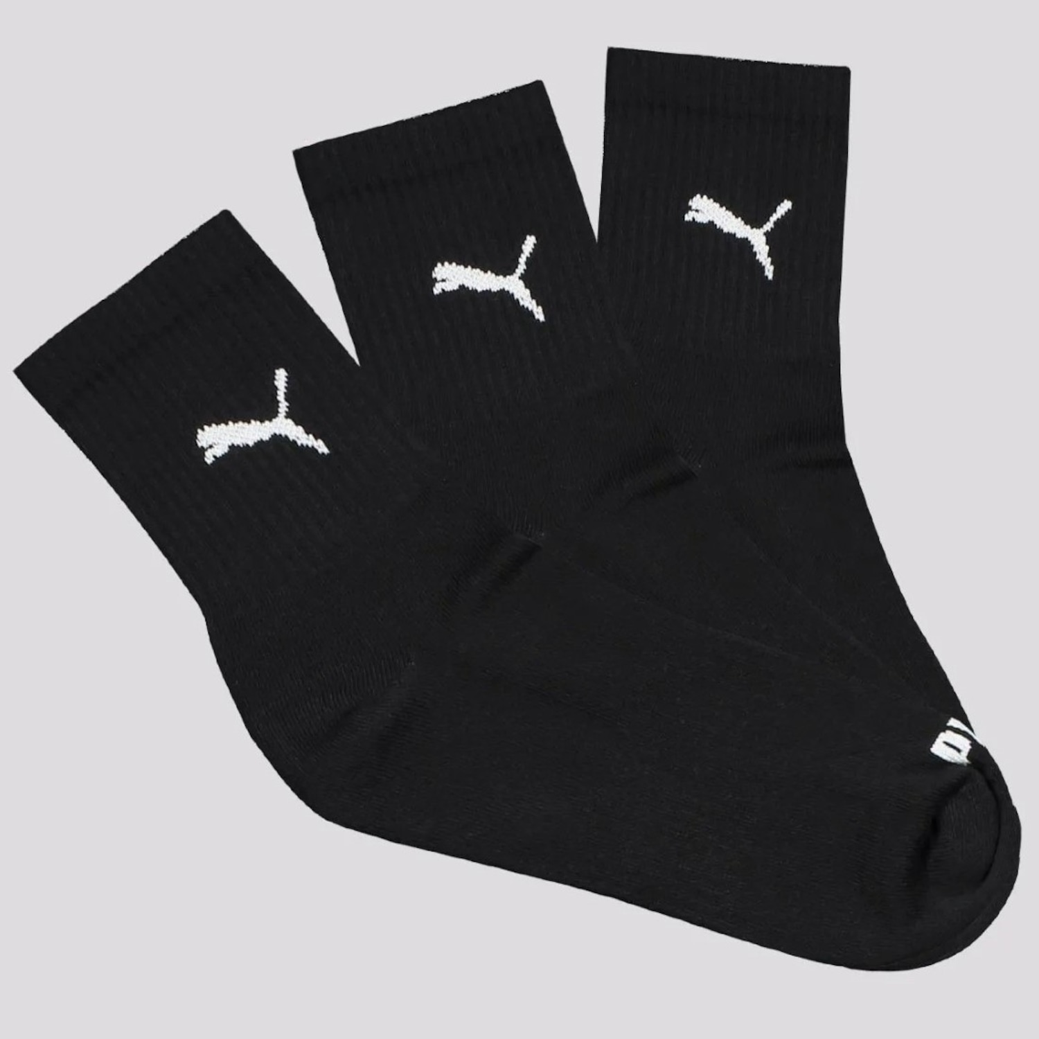 Kit Unissex Meia Cano Médio Puma Esportiva - 12 Pares - Foto 3