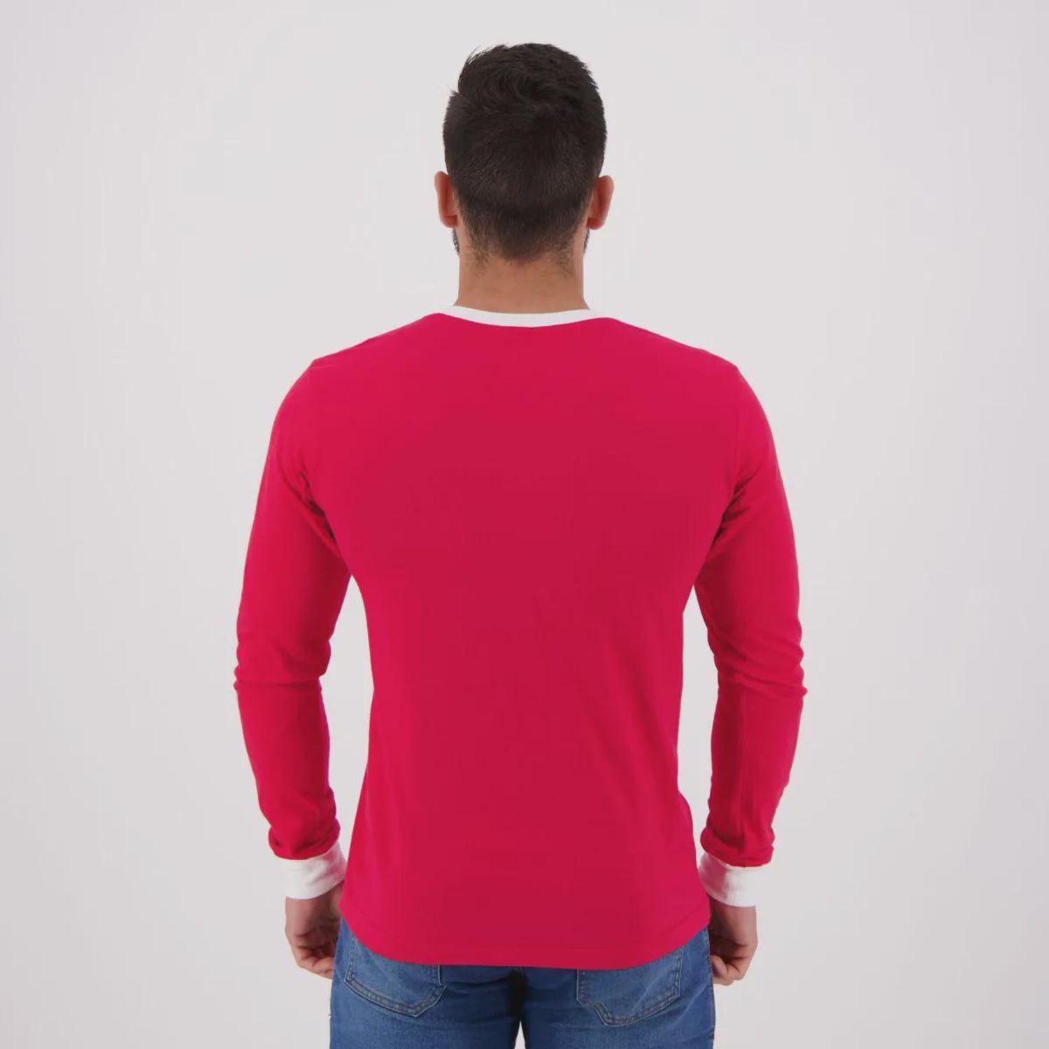 Camisa Manga Longa FutFanatics Internacional Retrô 1975 Masculina - Foto 3