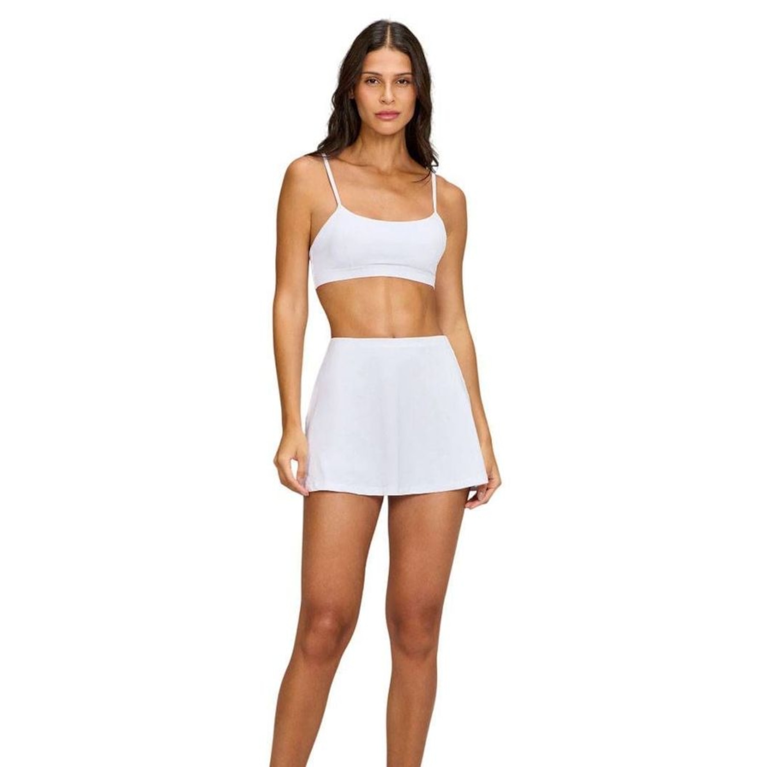 Saia Short Feminino Alto Giro Eterna Sobreposta - Foto 1
