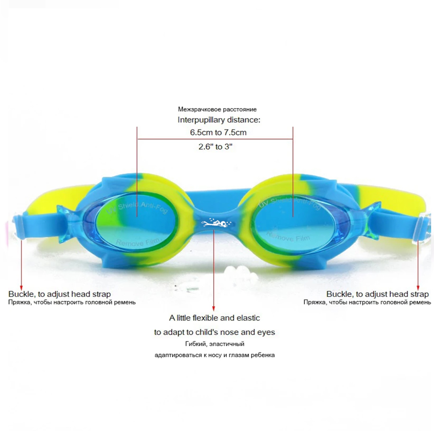 Óculos de Natação Gold Sports Little Fish Infantil - Foto 3