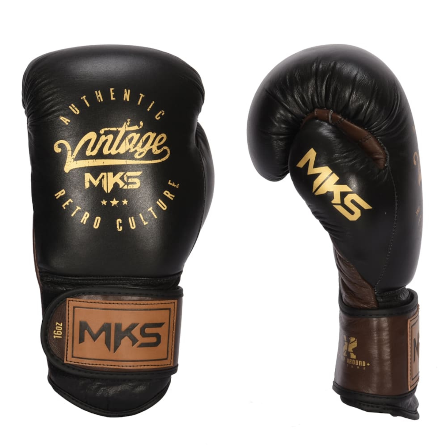 Luva de Boxe Profissional MKS Vintage com fechamento em Velcro - Foto 3