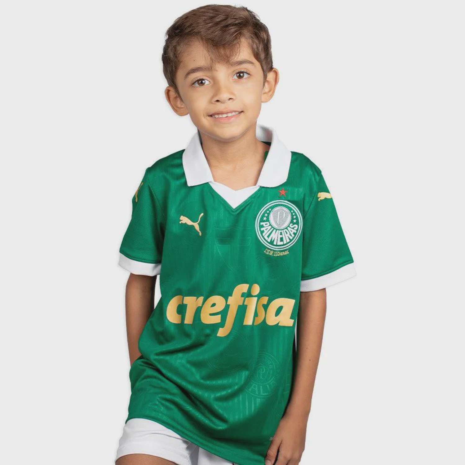 Camisa do Palmeiras I 24/25 Infantil Puma Torcedor - Foto 1