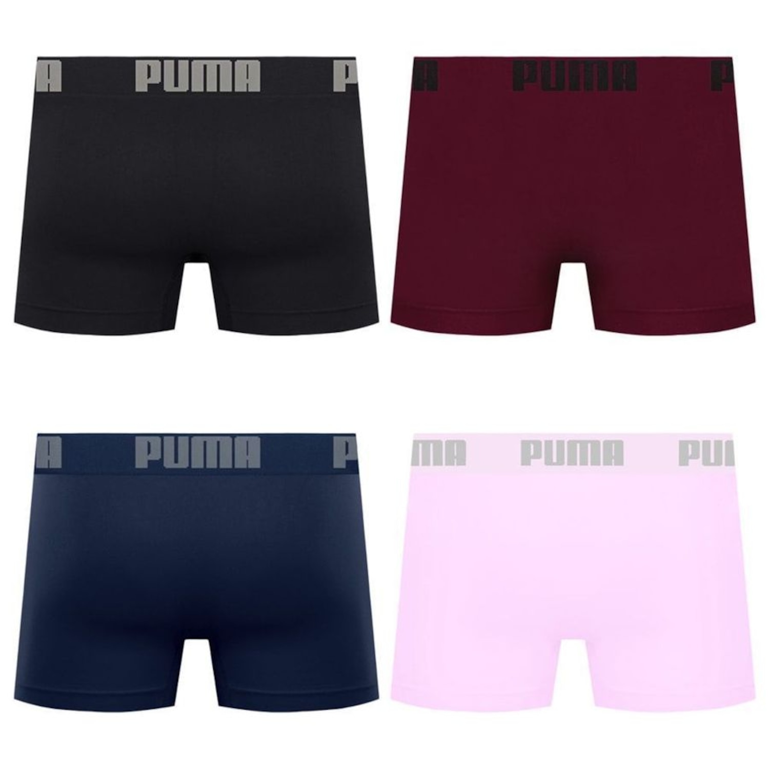 Cueca Boxer Sem Costura Puma - 4 unidades - Masculina - Foto 2