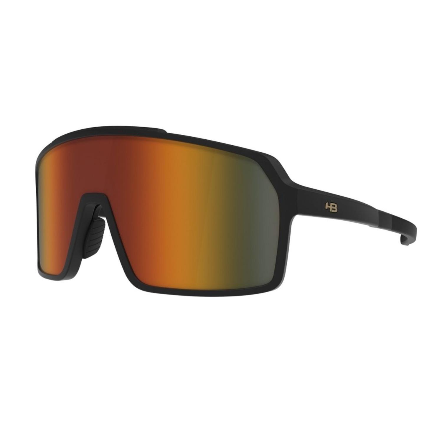 Óculos de Sol esportivo HB Grinder Matte Black Orange Chrome - Foto 1