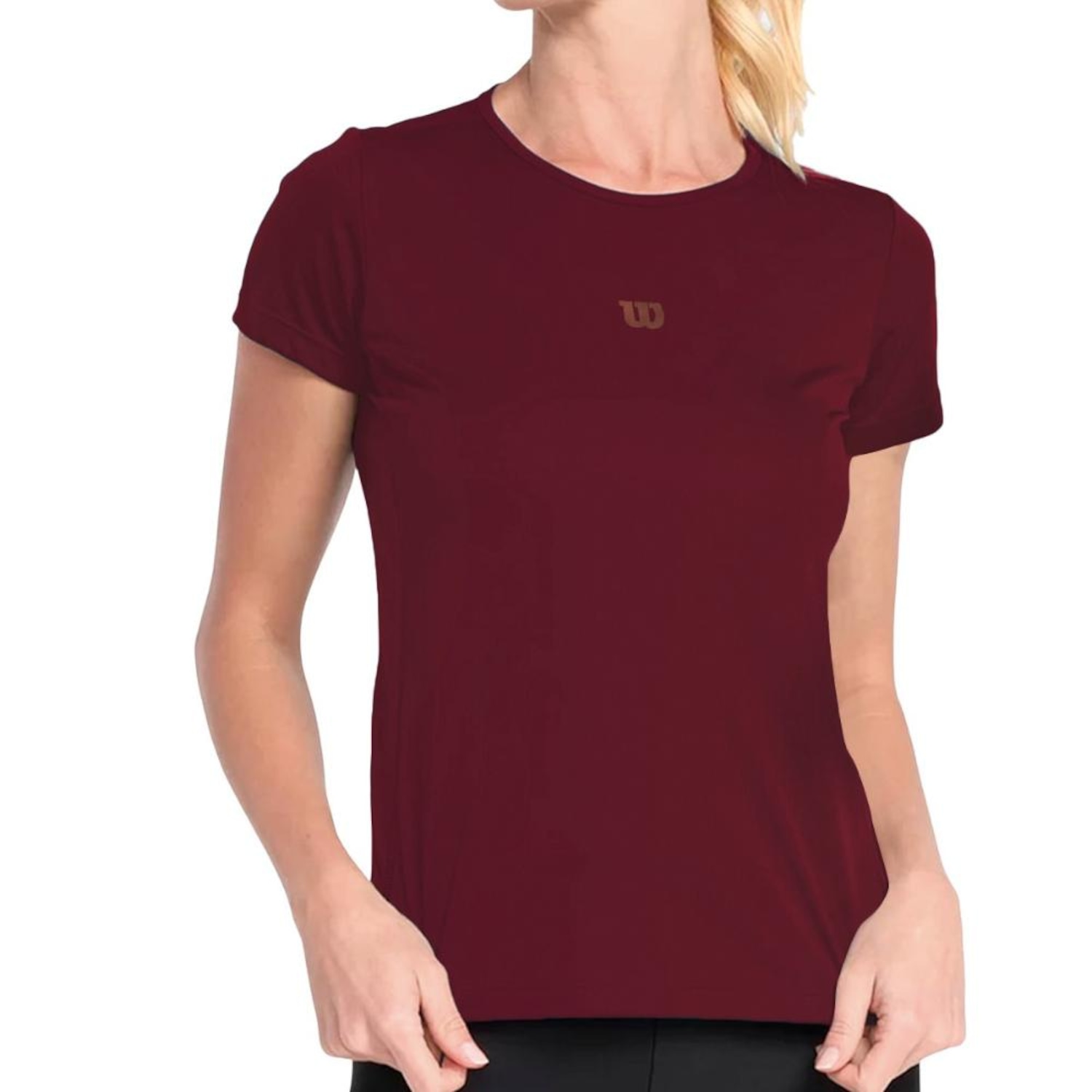 Camiseta Feminina Wilson Core SS Tee 2 Bordô - Foto 1