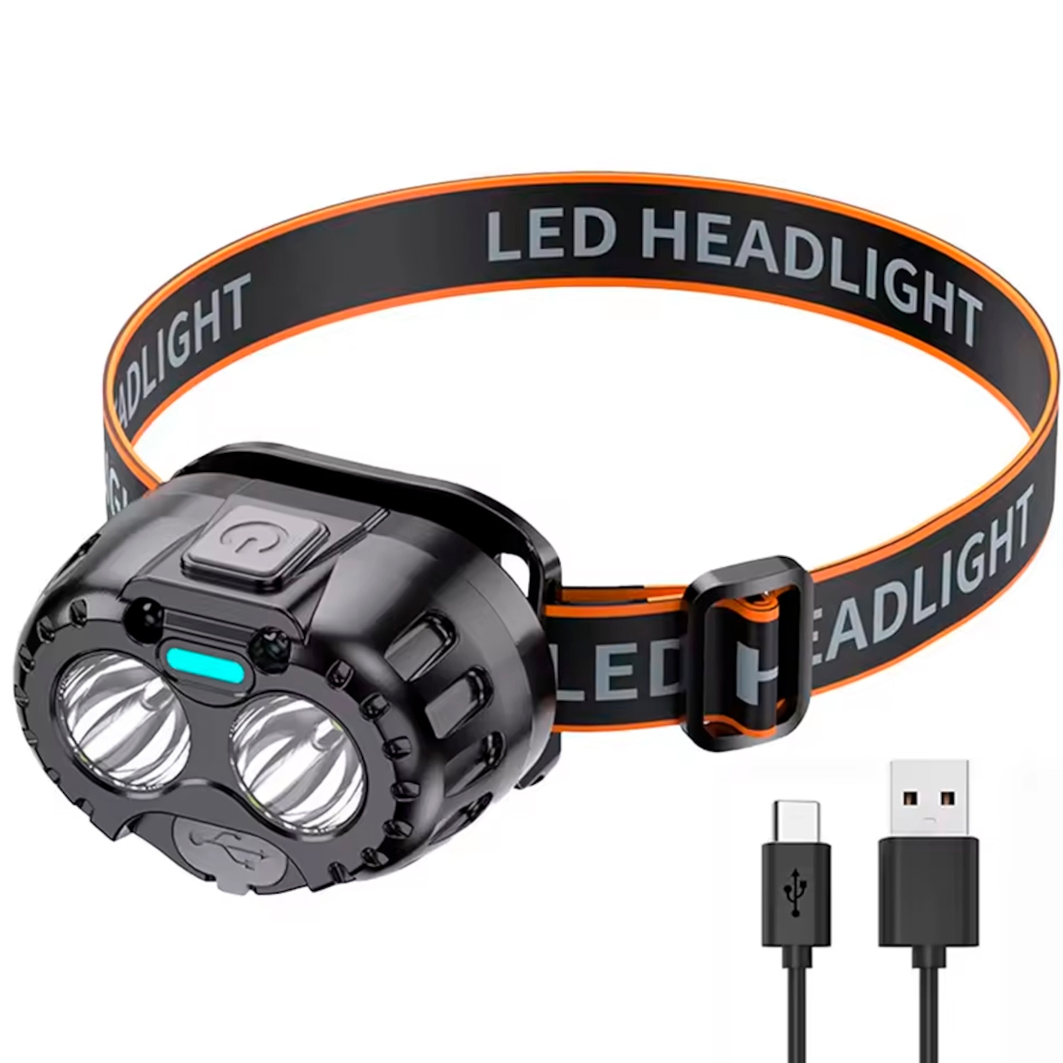 Lanterna De Cabeça Gold Sports Led Duplo - Foto 1