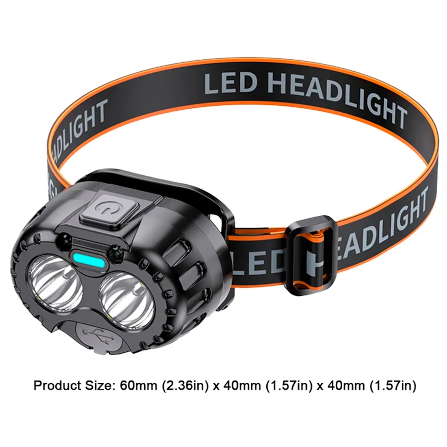 Lanterna De Cabeça Gold Sports Led Duplo - Foto 4