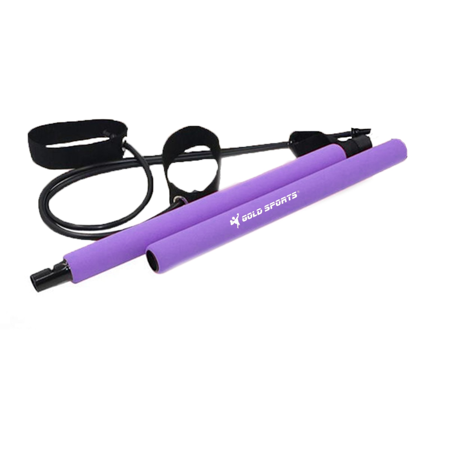 Kit Barra Pilates Elástico Pedal Gold Sports Master - Foto 1