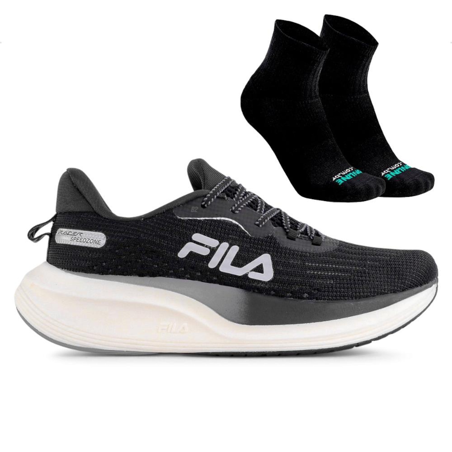 Tênis Fila Racer Speedzone Feminino + Par de Meias Performance - Foto 1