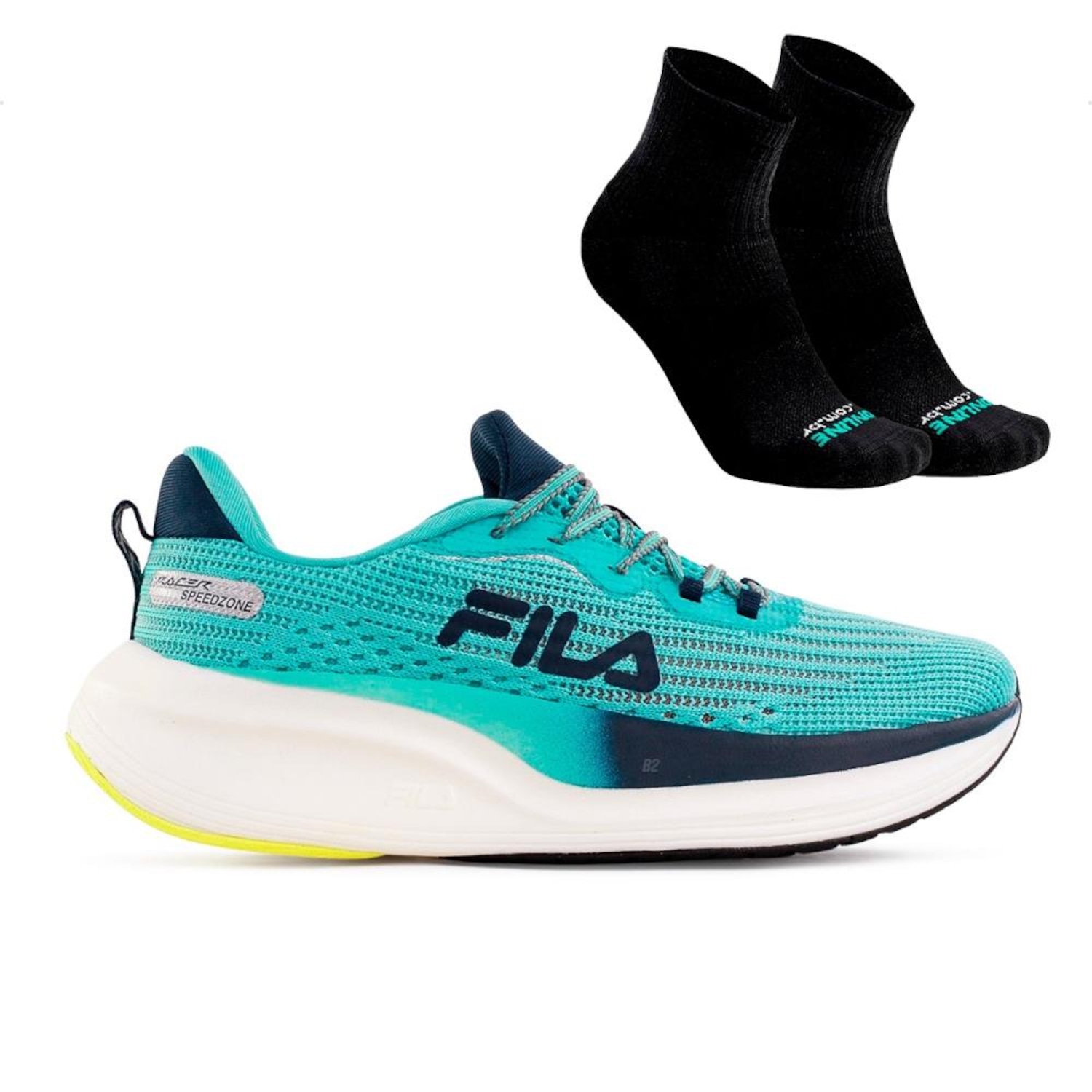 Tênis Fila Racer Speedzone Feminino + Par de Meias Performance - Foto 1