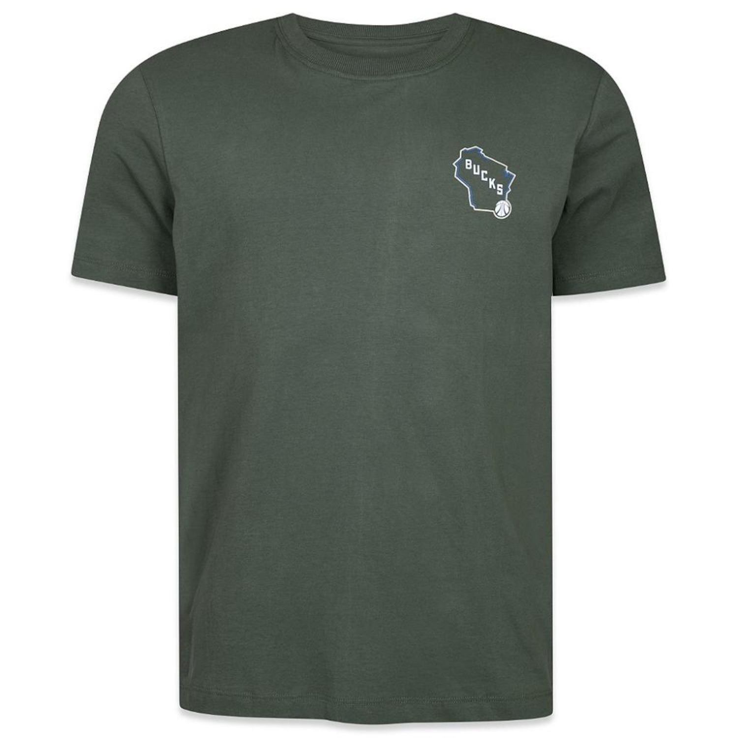 Camiseta Masculina New Era Milwaukee Bucks NBA All Core - Foto 1