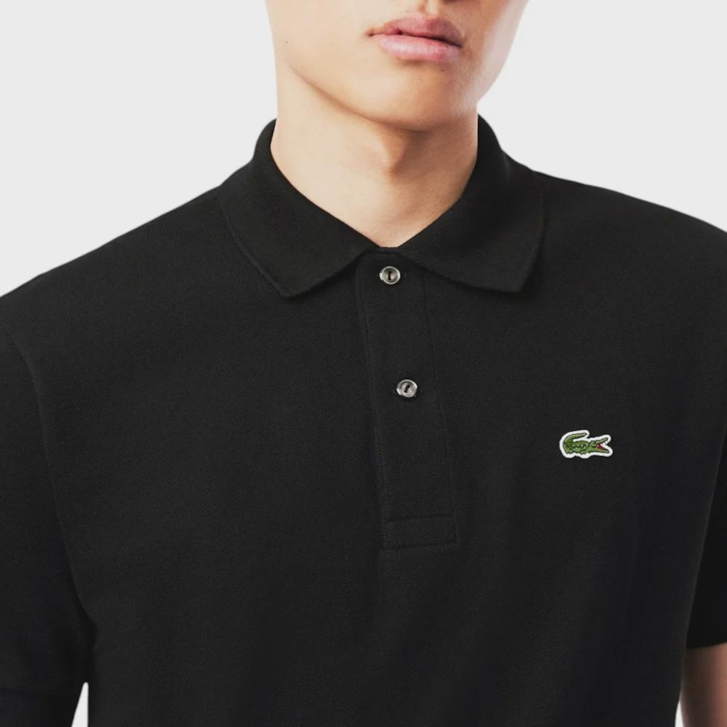 Camisa Polo Lacoste Original L.12.12 Noir - Foto 3