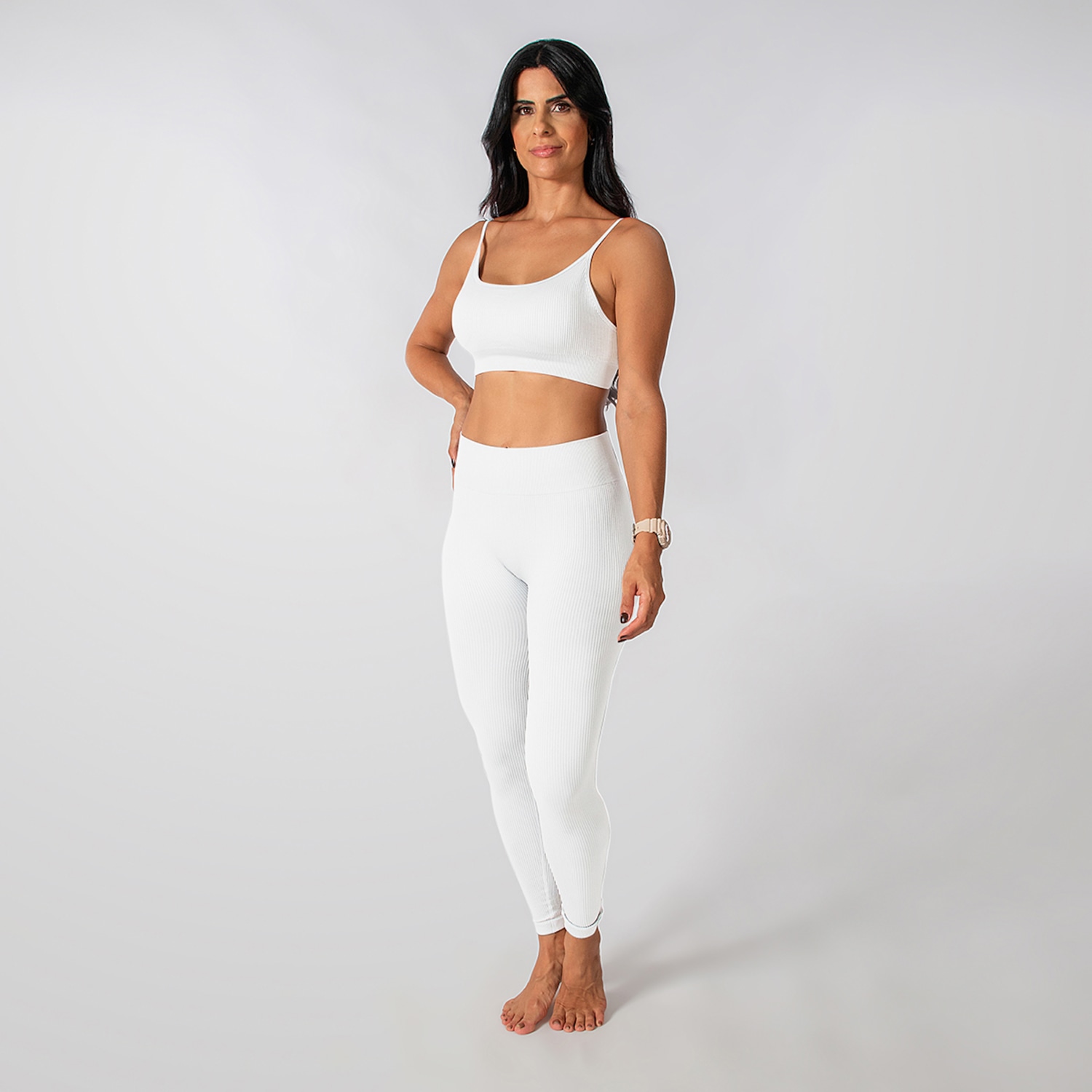 Conjunto Fitness Calça Top Alça Regulável Alma Genius Feminino - Foto 2