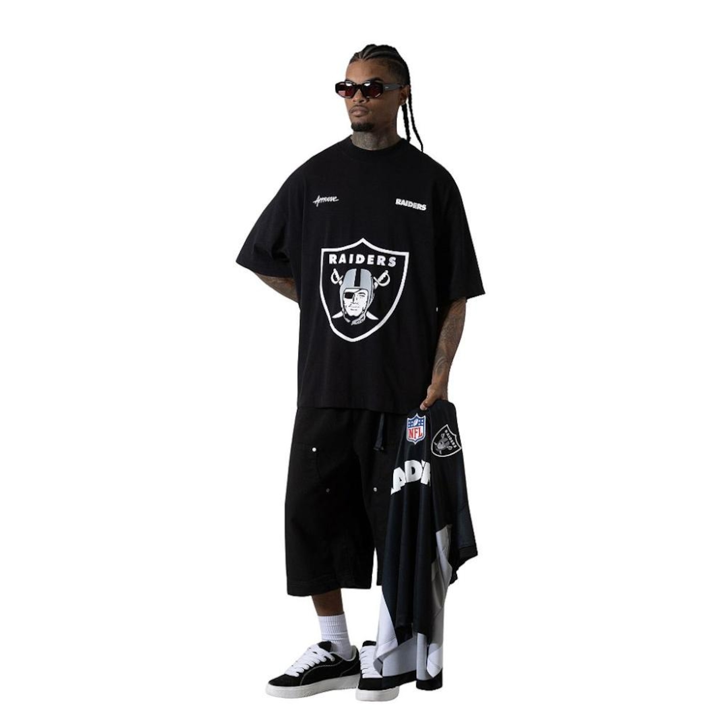 Camiseta Huge Oversized Masculina Approve x NFL II Raiders - Foto 3