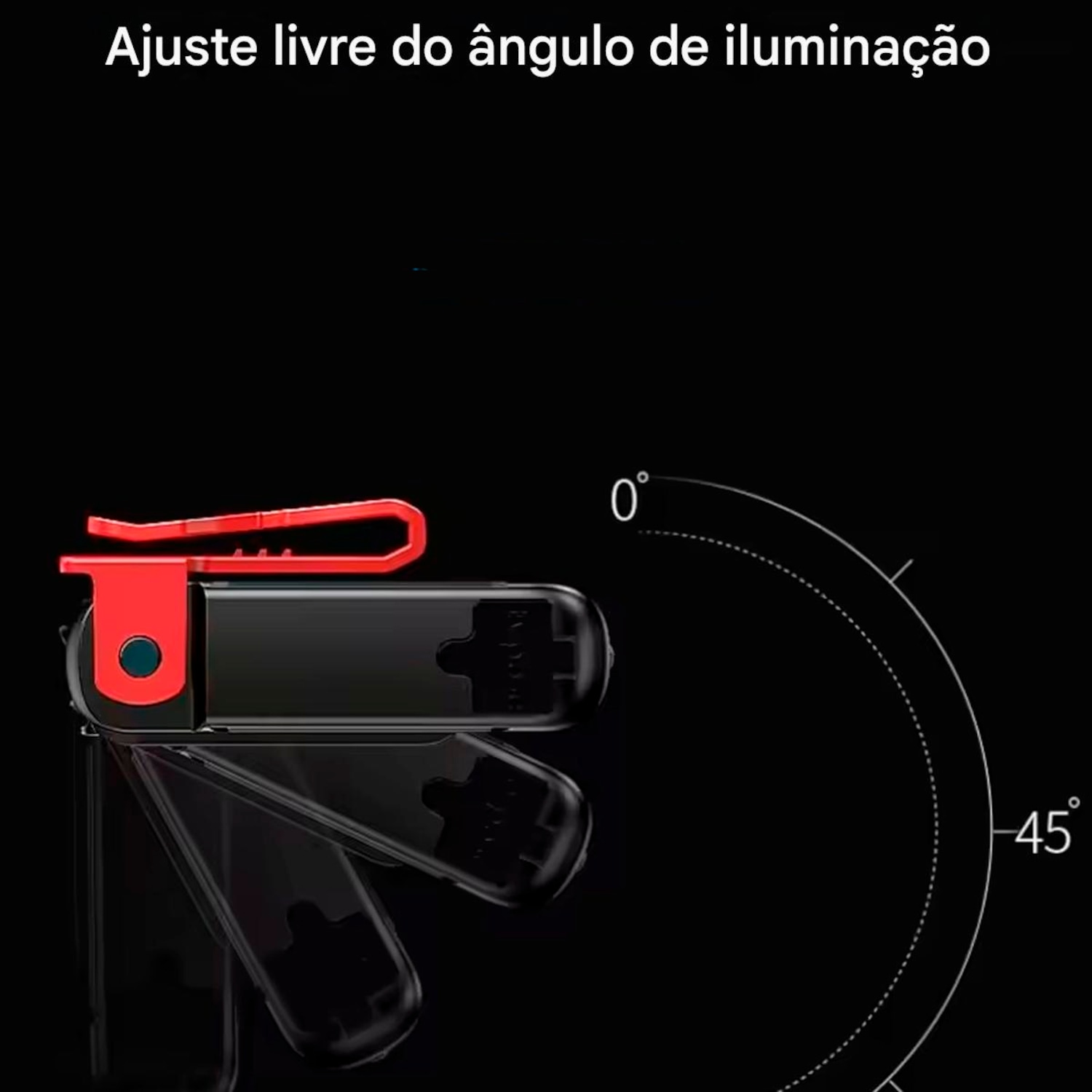 MIni Lanterna Gold Sports Led  Shark Led Auxiliar com suporte de Lapela de Boné - Foto 3