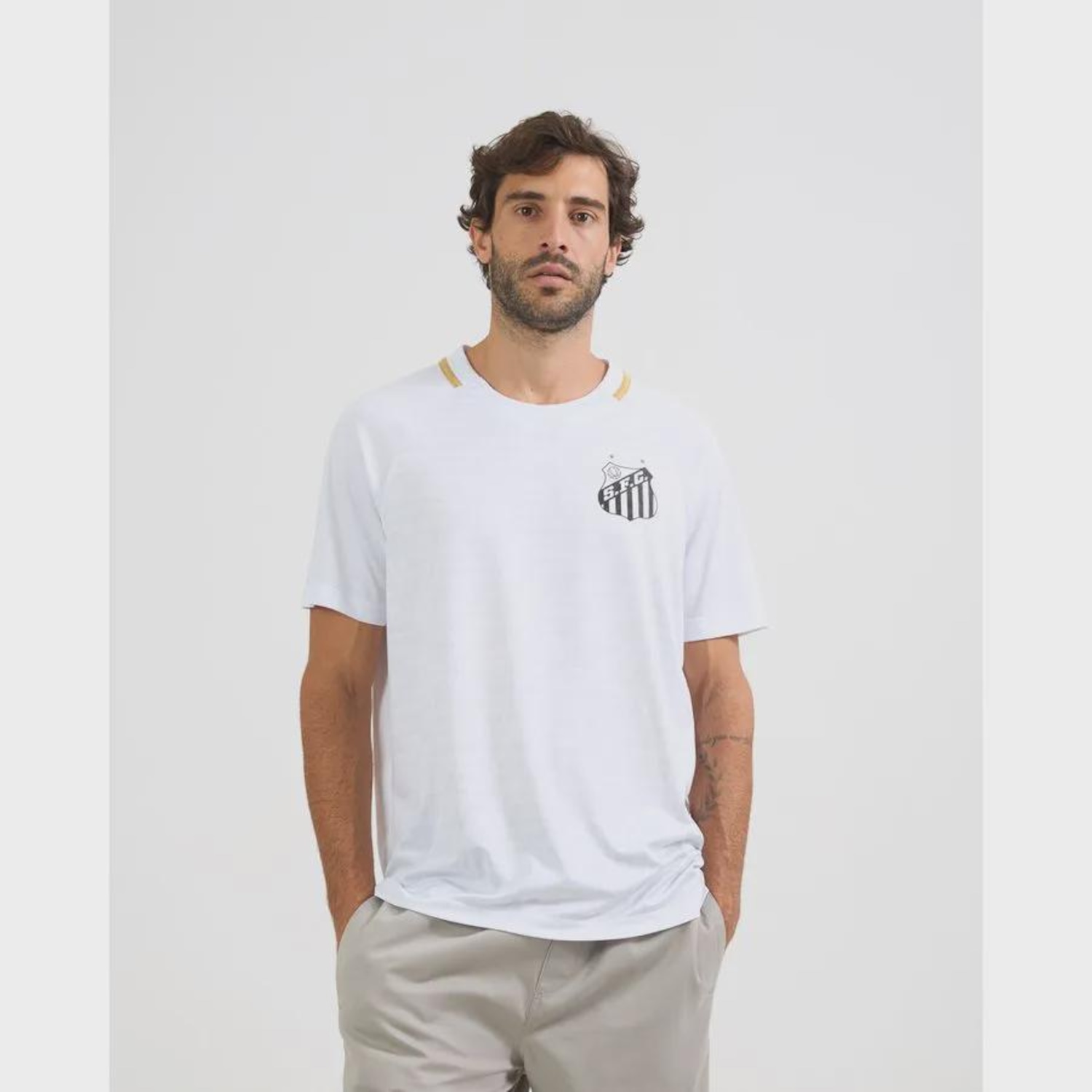 Camiseta do Santos Manto Braziline Masculina - Foto 1