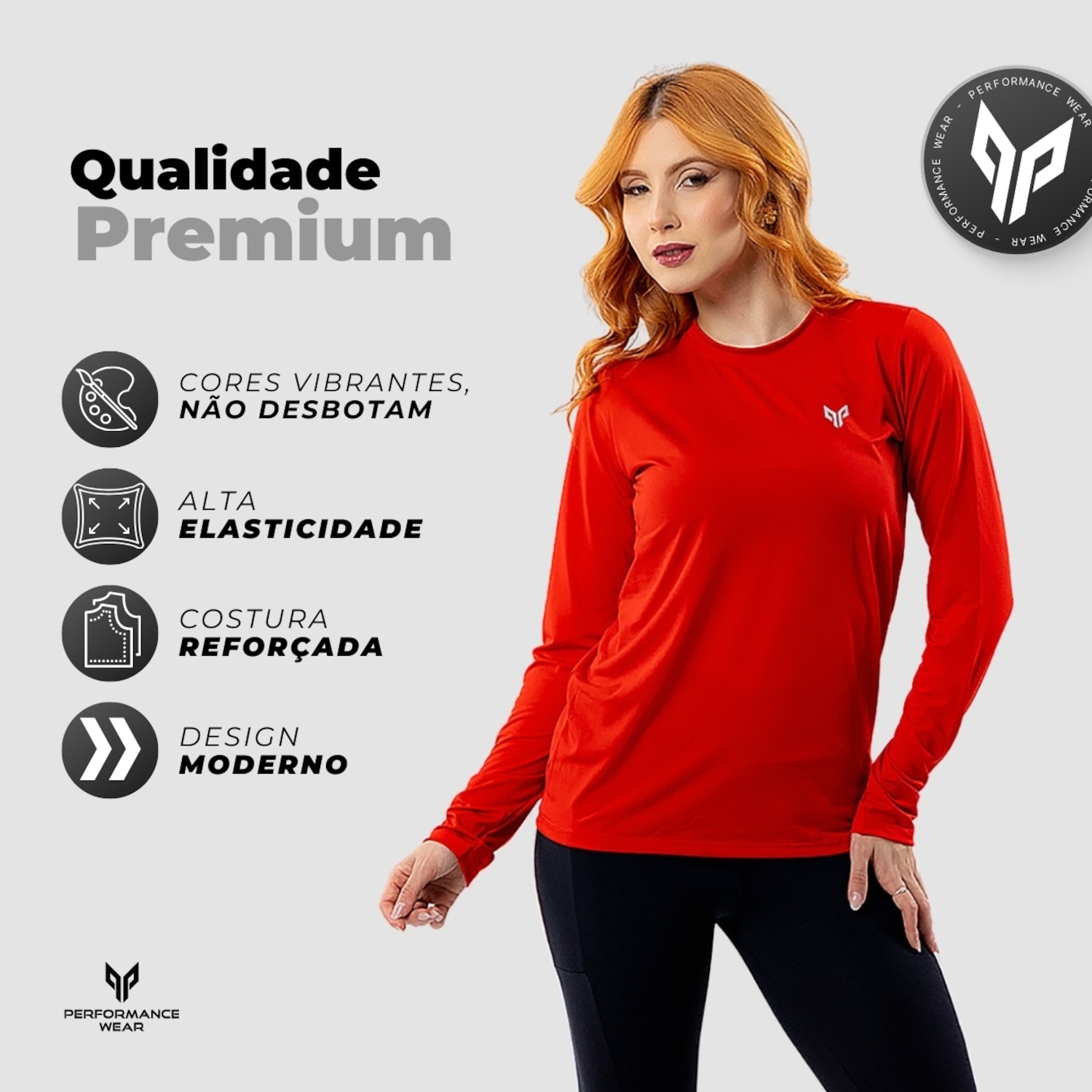 Camiseta Feminina Uv Manga Longa Térmica Performance Wear - Foto 3