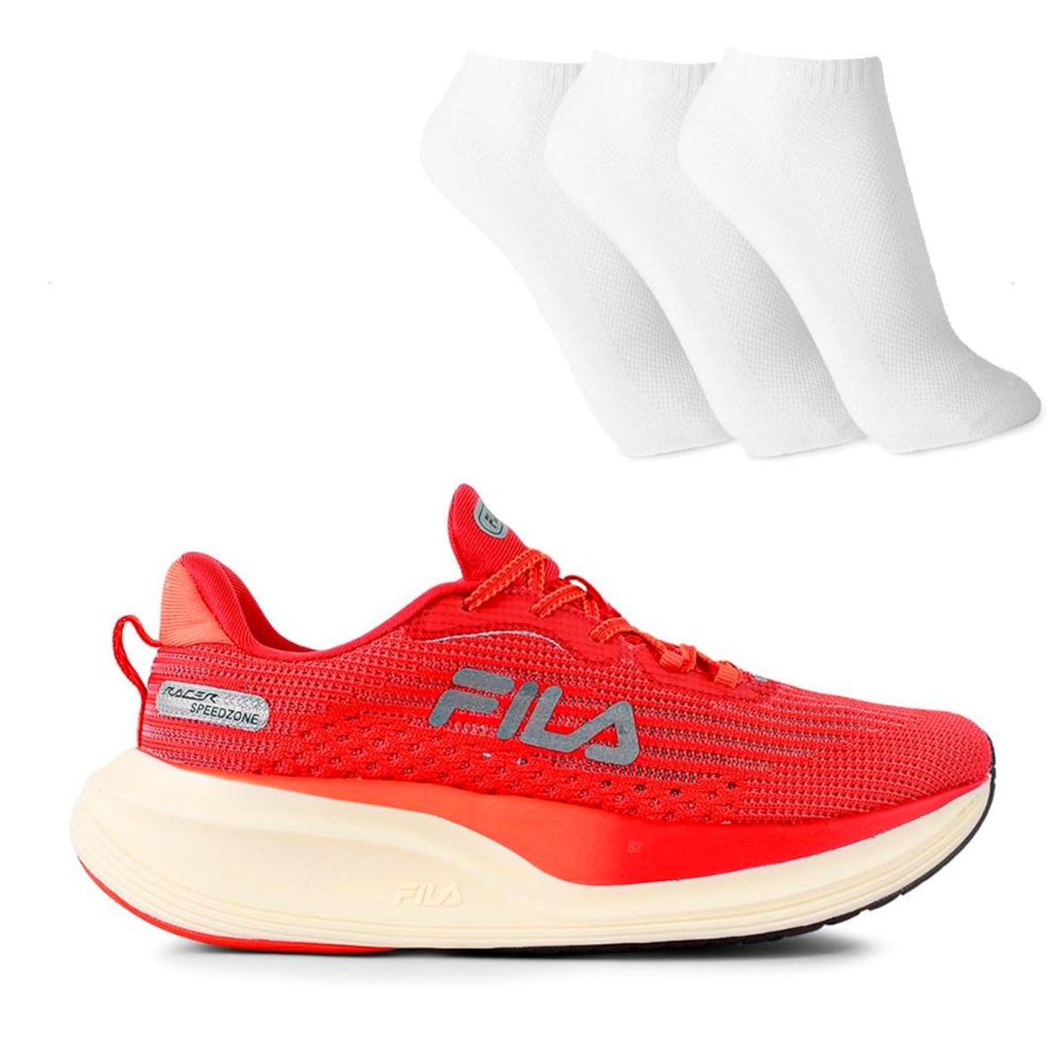 Tênis Fila Racer Speedzone Masculino + 3 Pares de Meias - Foto 1
