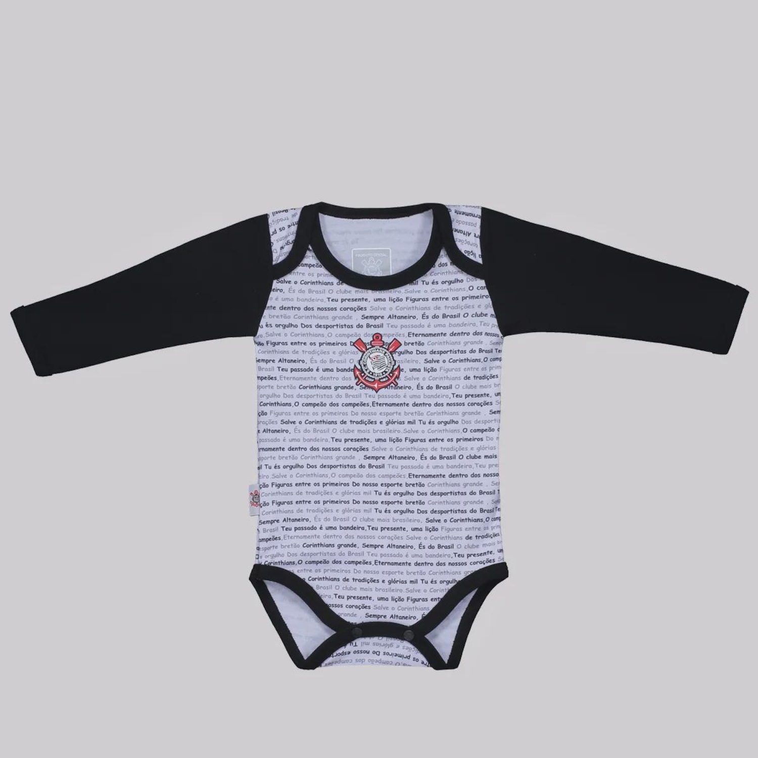 Body Manga Longa Corinthians Frases Infantil FutFanatics - Foto 1