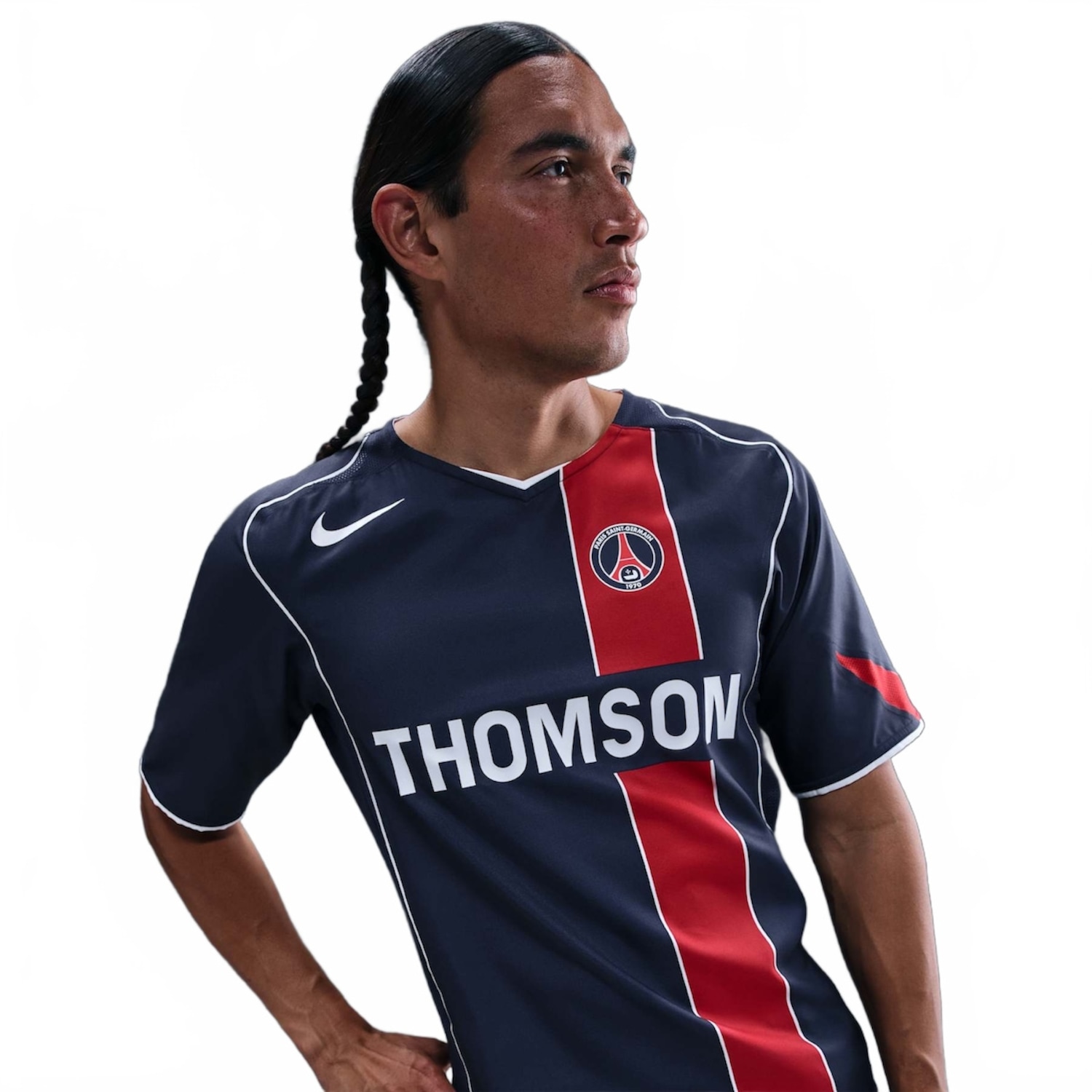 Camiseta Paris Saint-Germain Nike Reedição Total 90 Masculina - Foto 1