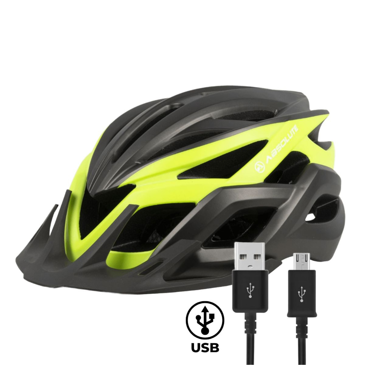 Capacete ciclismo Absolute Wild Flash led traseiro USB - Foto 1