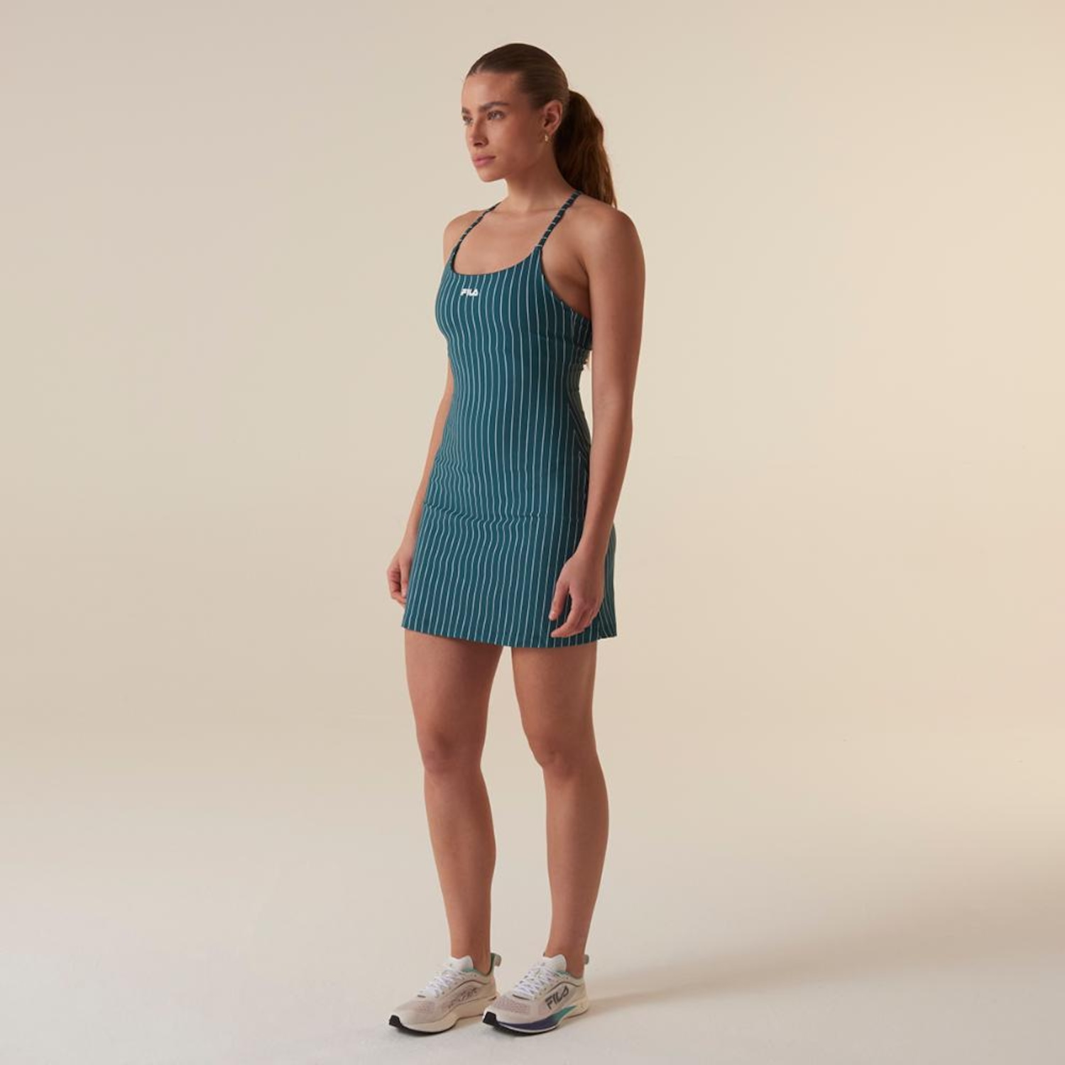 Vestido Fila Future Sports Pinstripes Flow Adulto - Foto 1