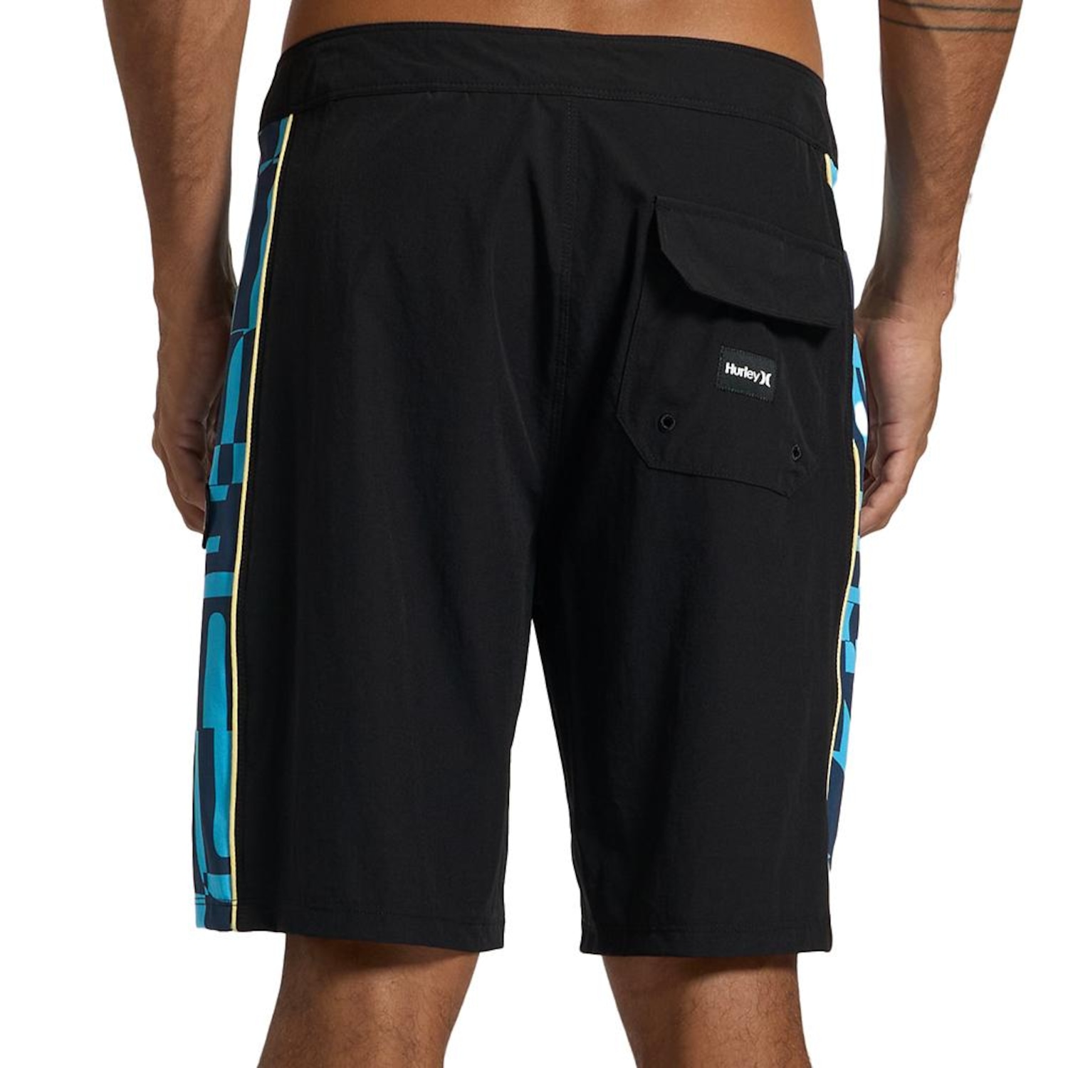 Bermuda Hurley Side Half Letters 19,5" SM26 Masculina - Foto 1