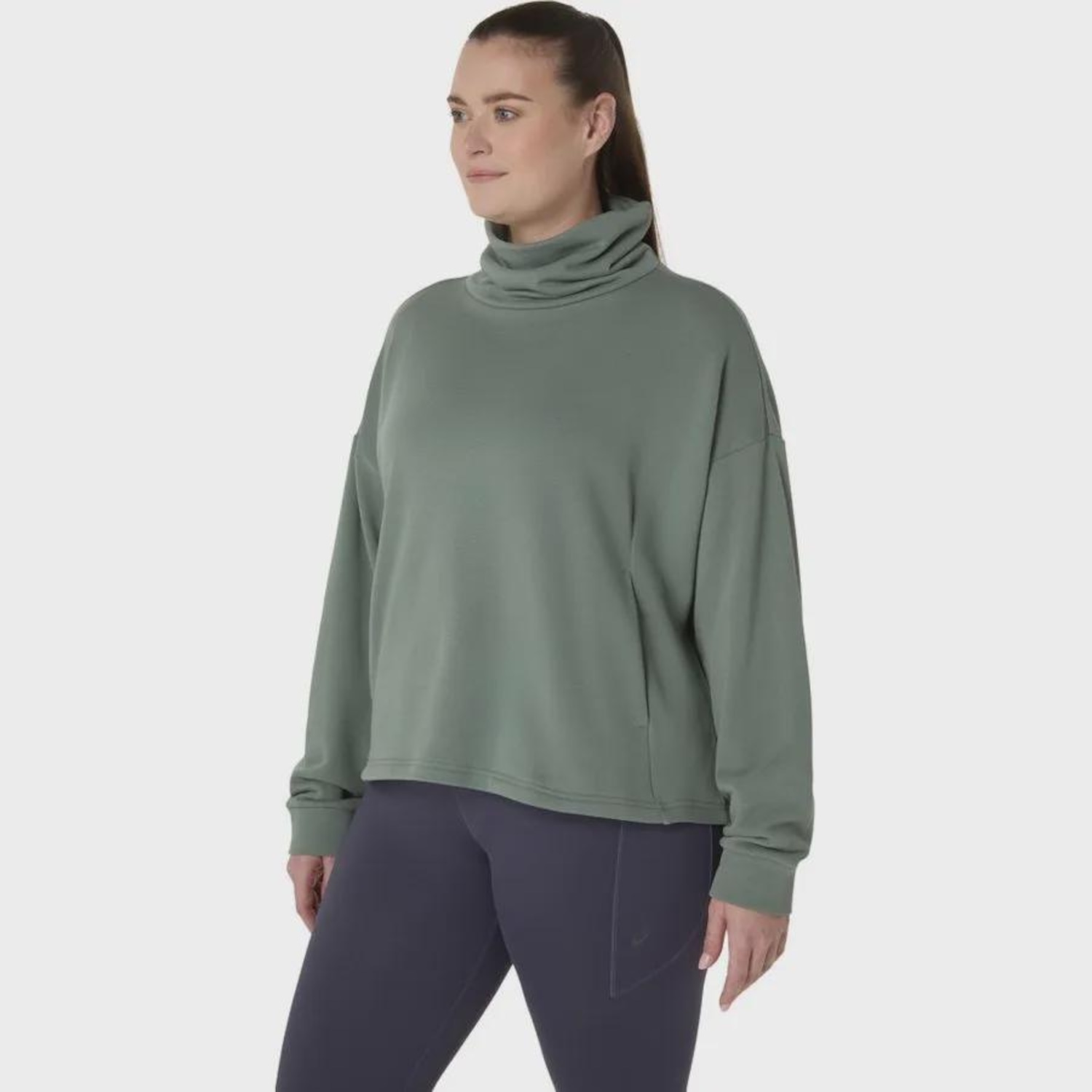 Blusão ASICS Nagino French Terry Gola Alta - Feminino - Foto 2