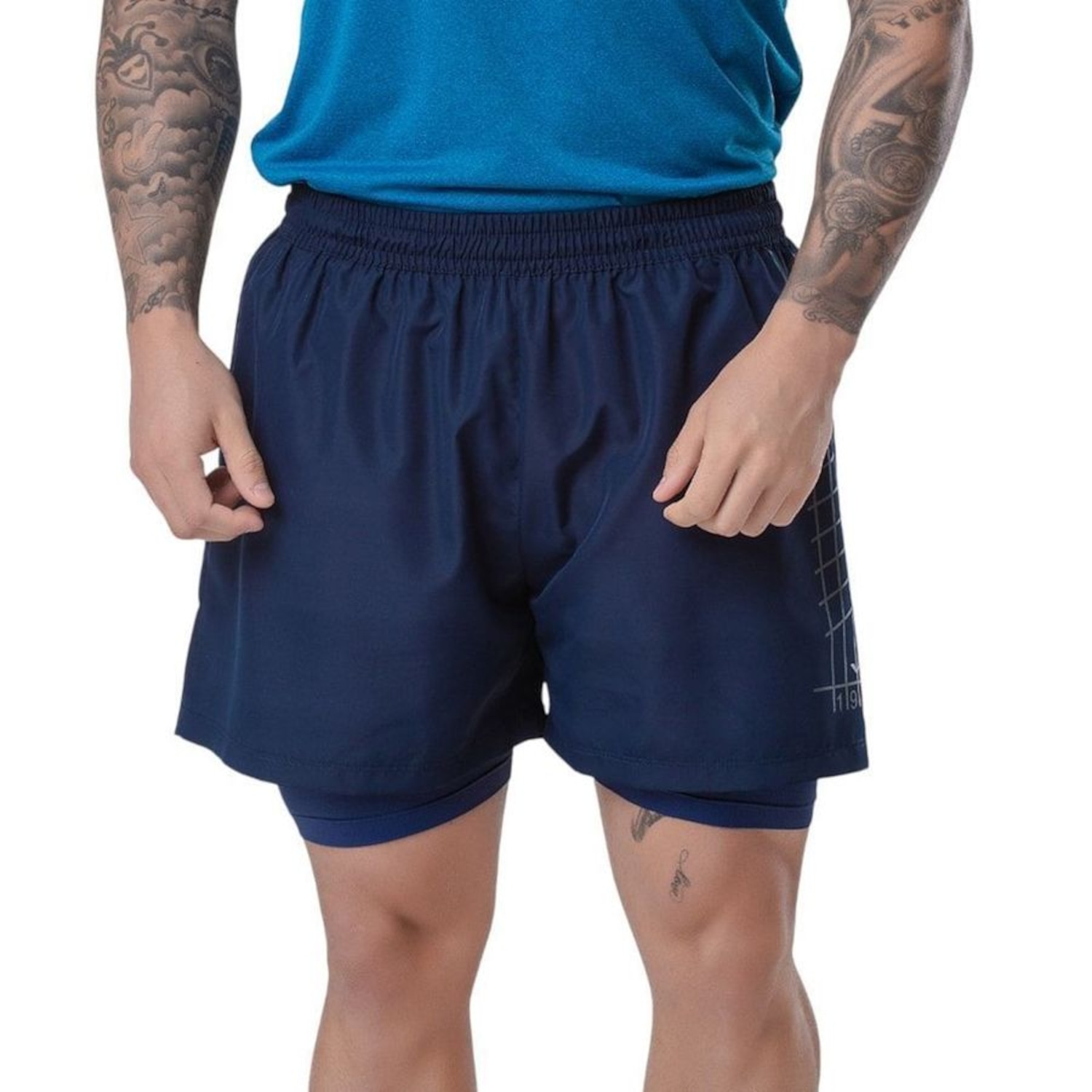 Short Duplo Elite Di Lorenzo Masculino - Foto 1