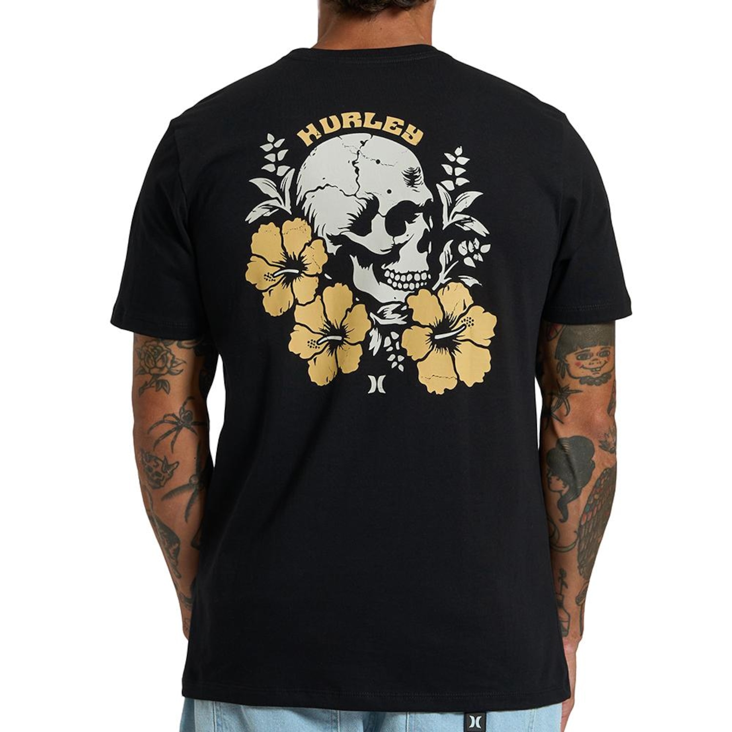 Camiseta Hurley Hibiskull SM26 Masculina Preto - Foto 2