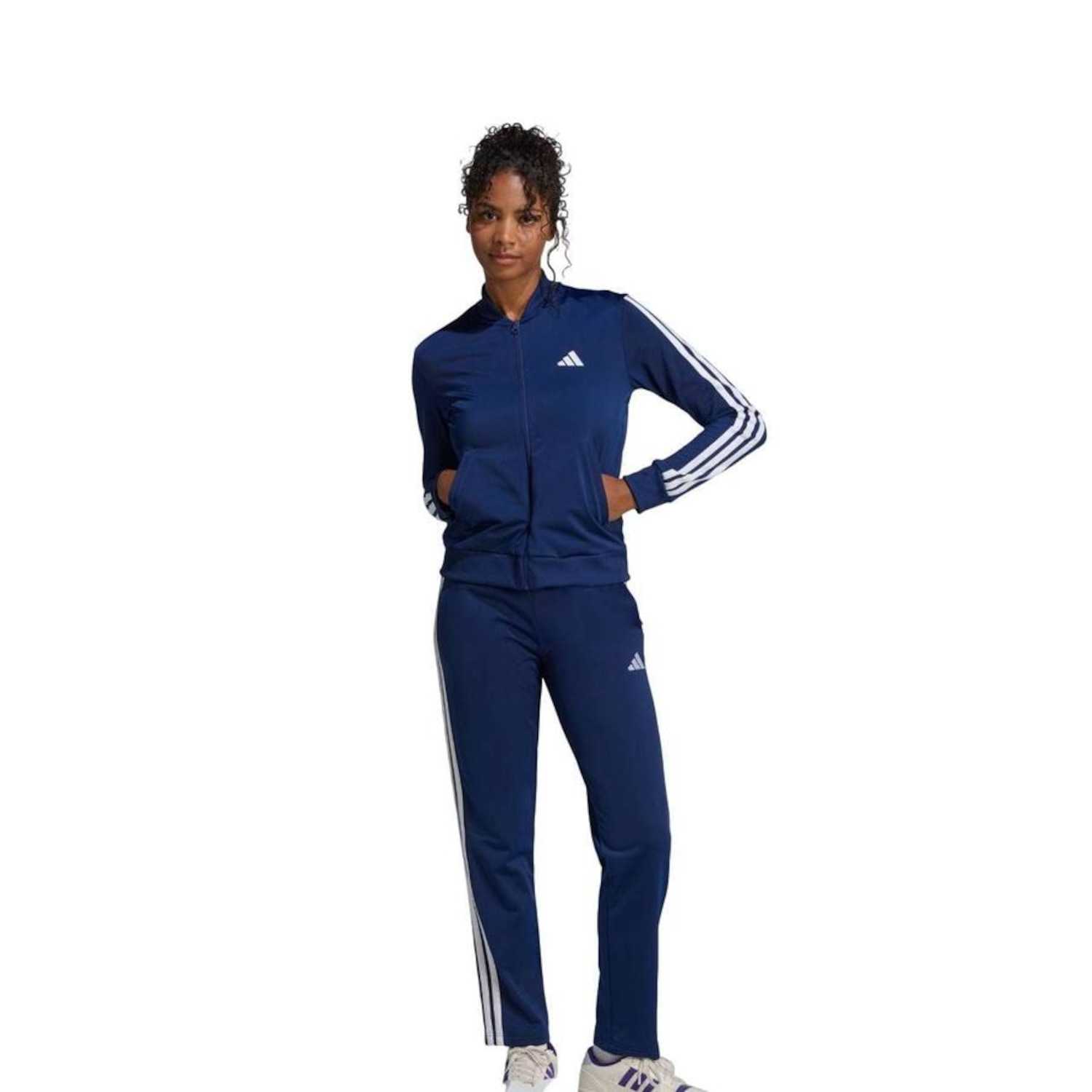 Agasalho adidas Essentials 3-Stripes Feminino - Foto 1