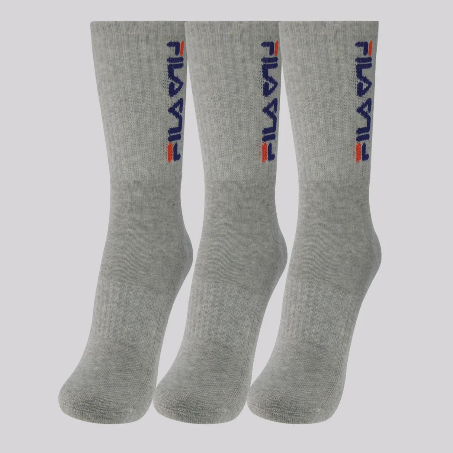 Kit Meia Fila 3 Pares Cano Alto Double Unissex - Foto 1