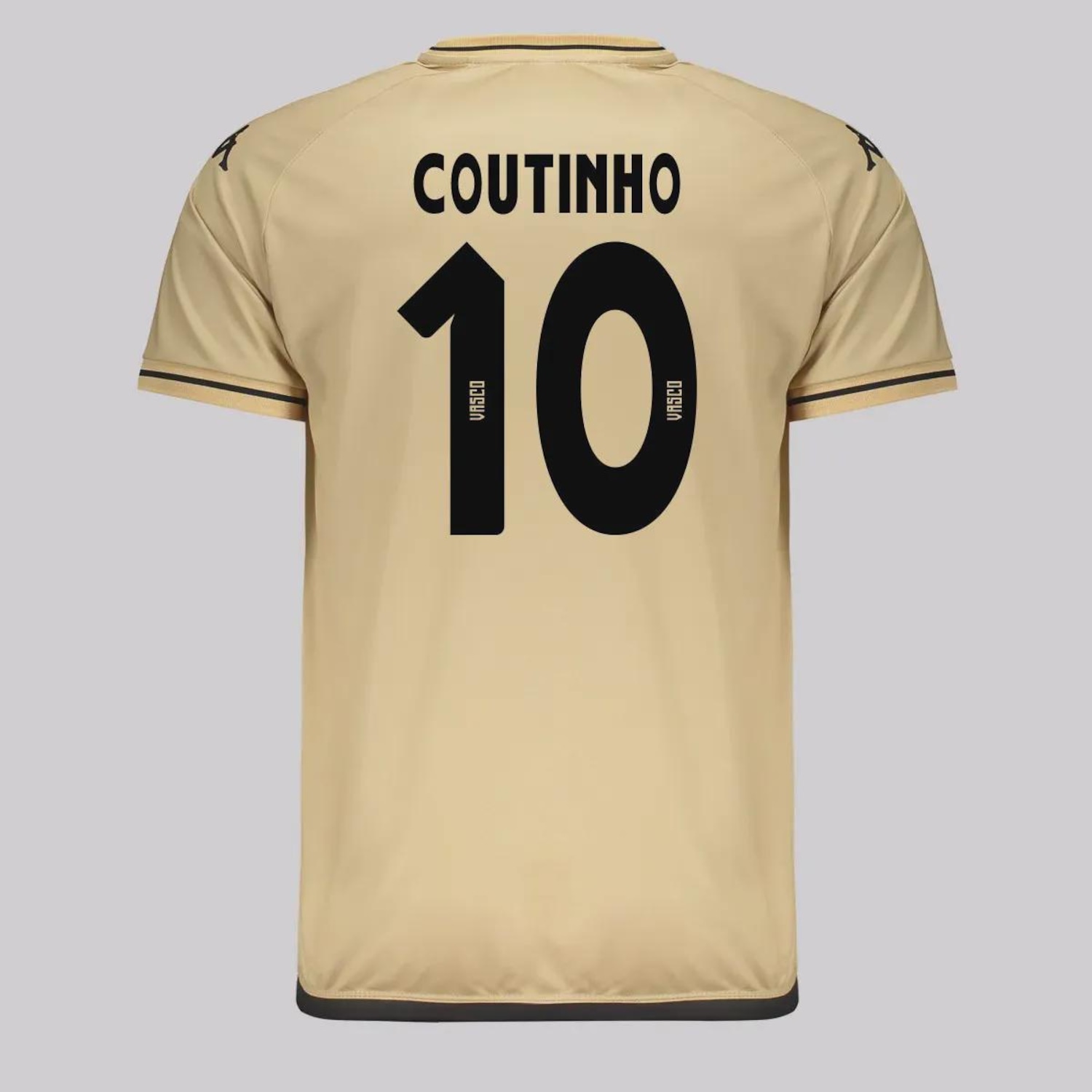 Camisa do Vasco Supporter Shore Dourada 10 Coutinho Kappa Masculina - Foto 1