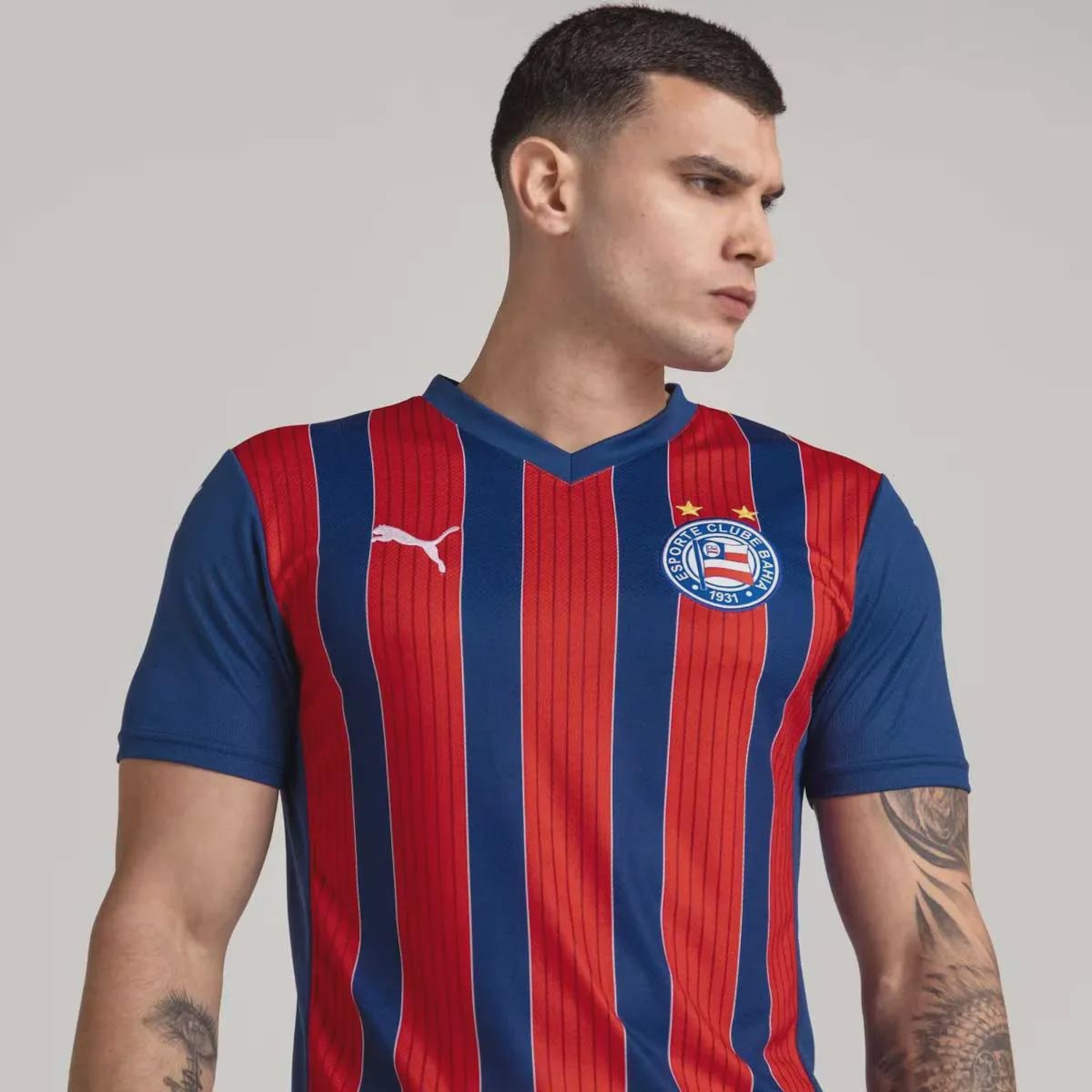 Camisa do Bahia II 2025 10 E. Ribeiro Puma Masculina - Foto 3