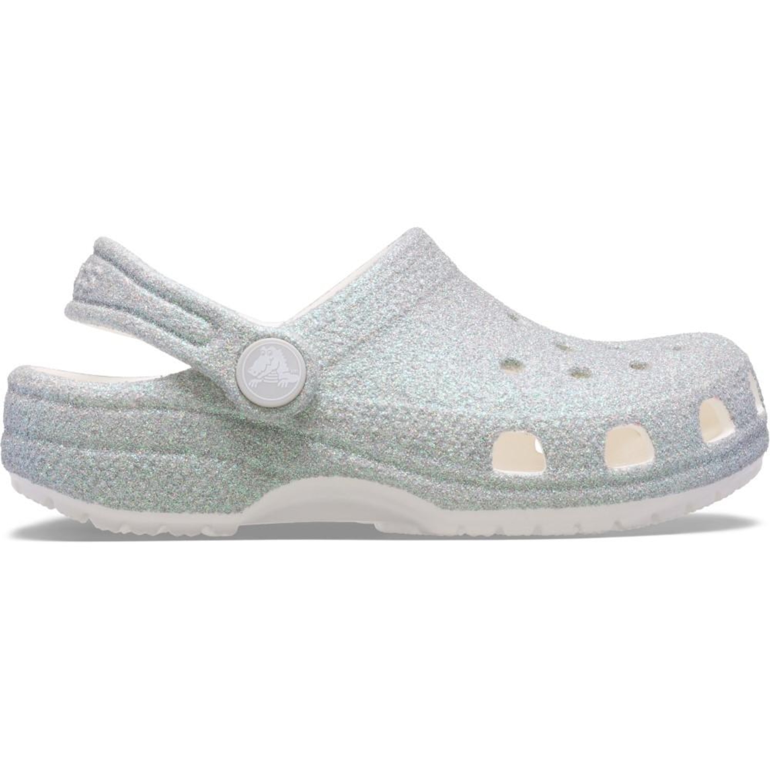 Sandália Unissex Crocs Classic Iridescent Glitter Clog K - Foto 1