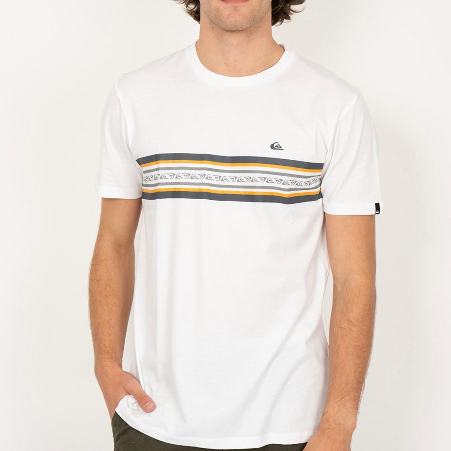 Camiseta Quiksilver Line Logo Masculina - Foto 1