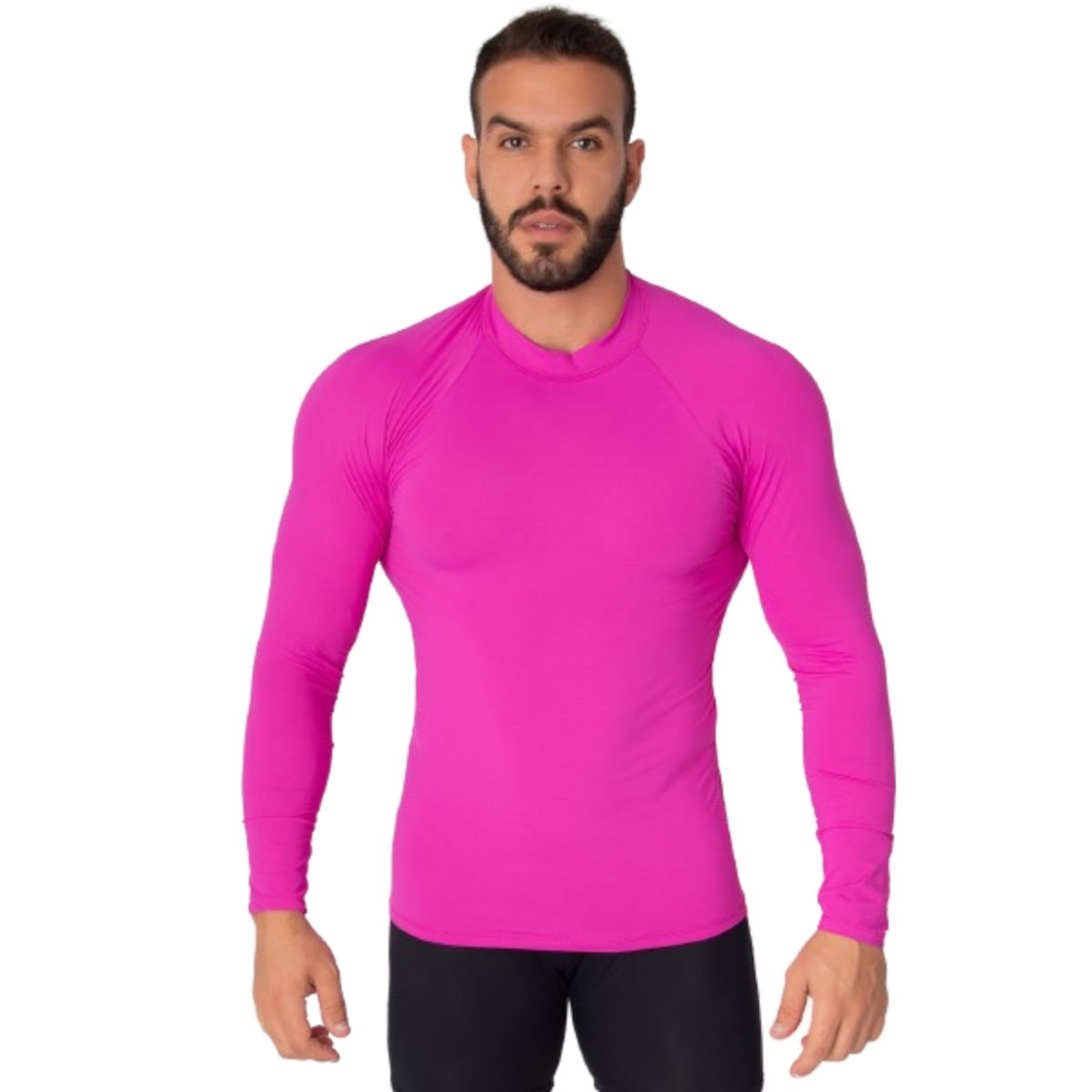 Blusa Térmica Proteção UV Poliamida Vekyo Frio Manga Longa Segunda Pele - Moda Fitness - Masculina - Foto 1