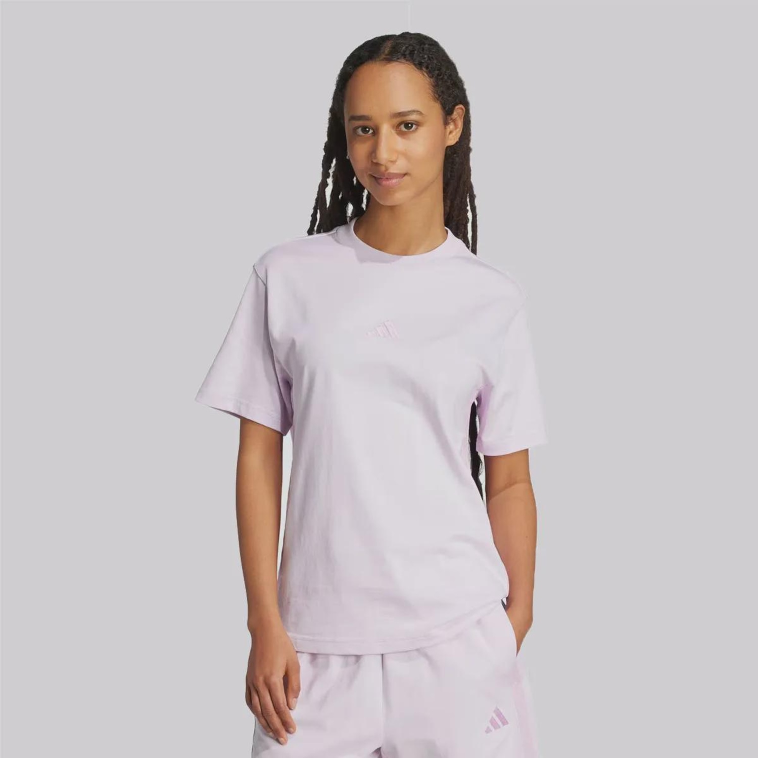 Camiseta adidas ESS 3 Stripes Feminina - Foto 1