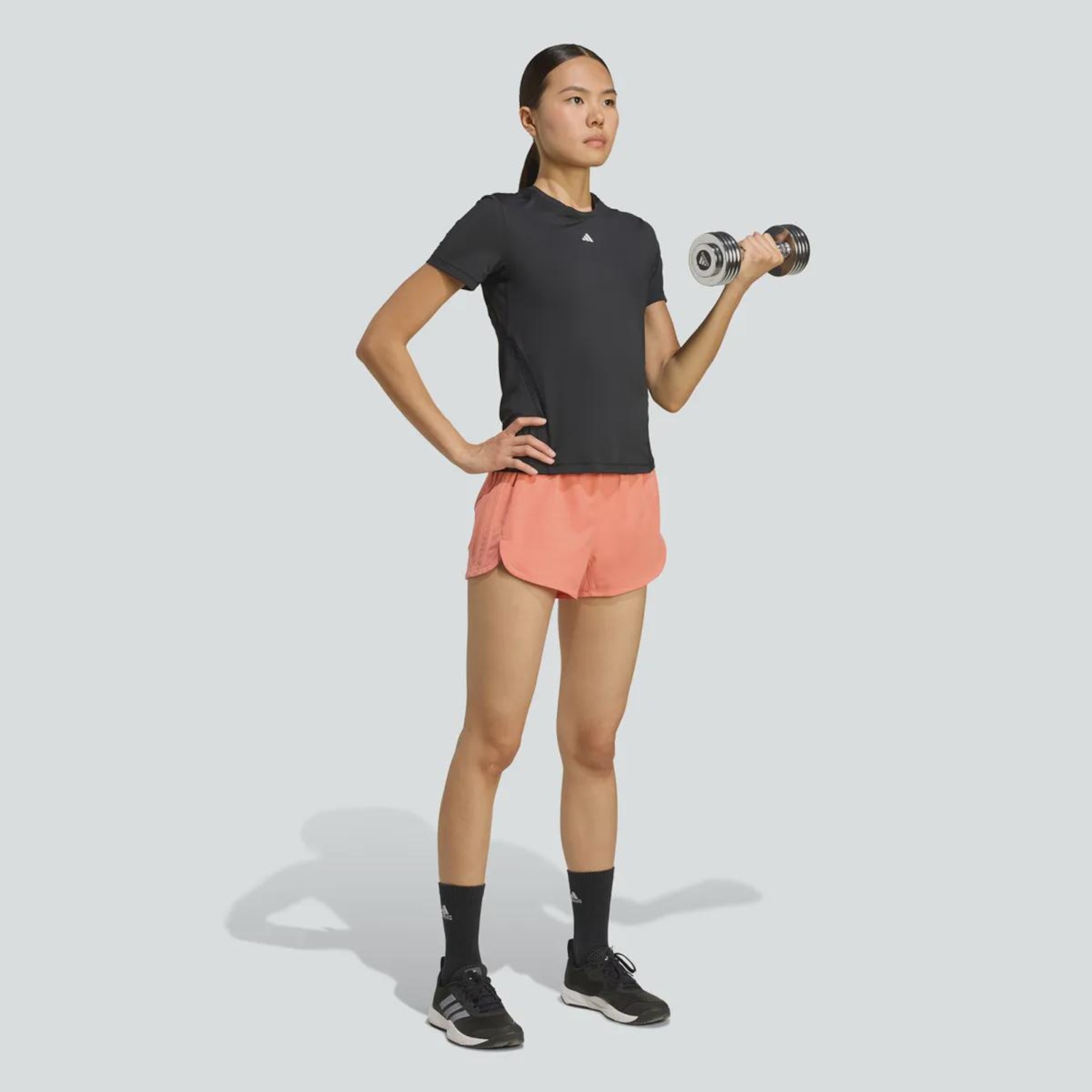 Shorts adidas Pacer 3 Listras Intensity Feminino - Foto 1