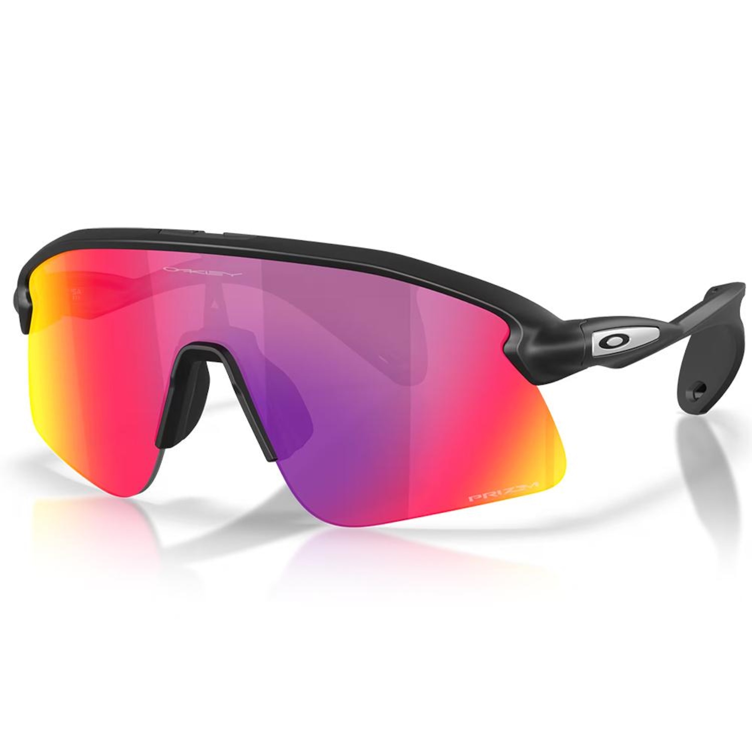 Óculos de Sol Oakley Stunt Devil S Matte Black Prizm Road - Unissex - Foto 1