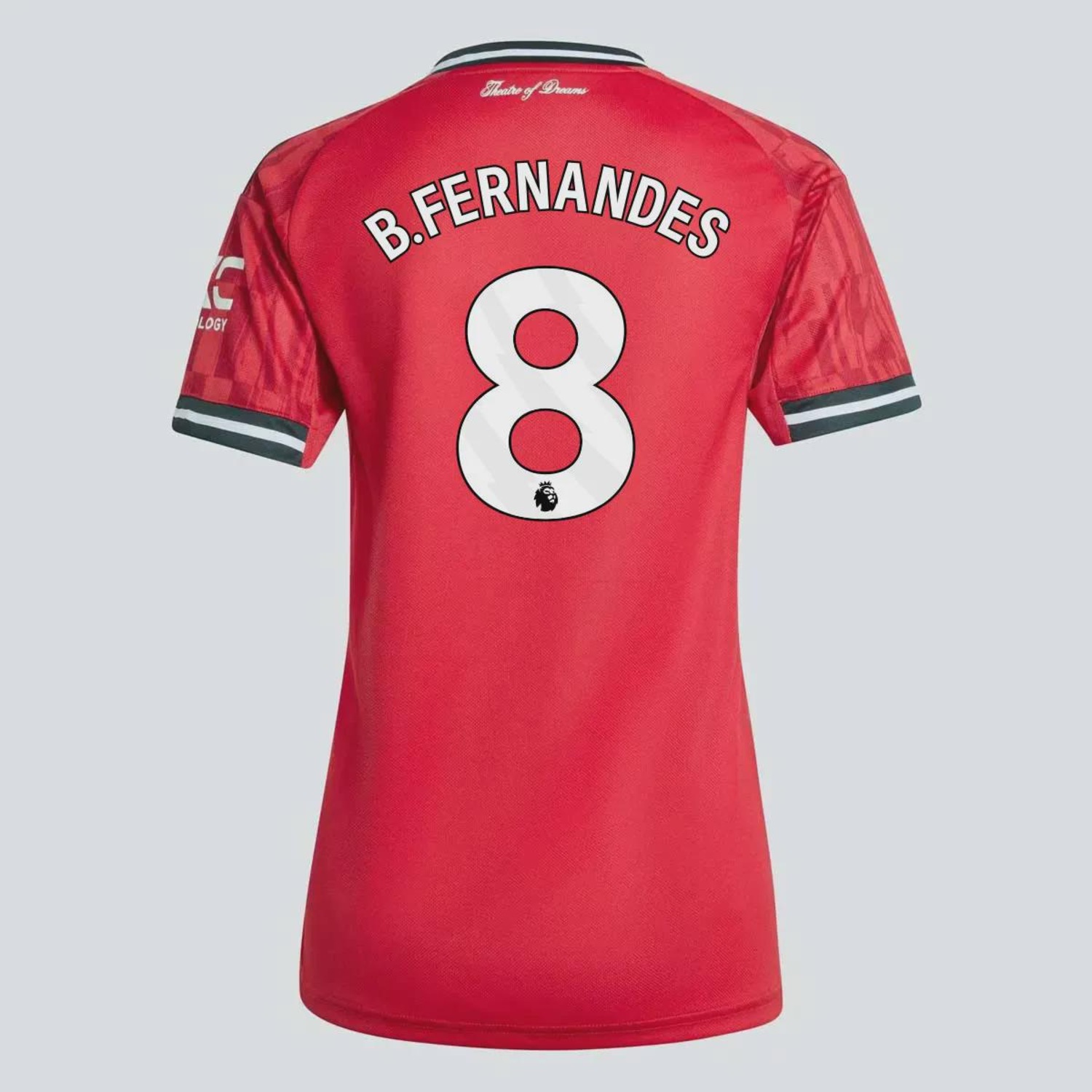 Camisa Manchester United I 2026 Adidas 8 B. Fernandes Feminino - Foto 1