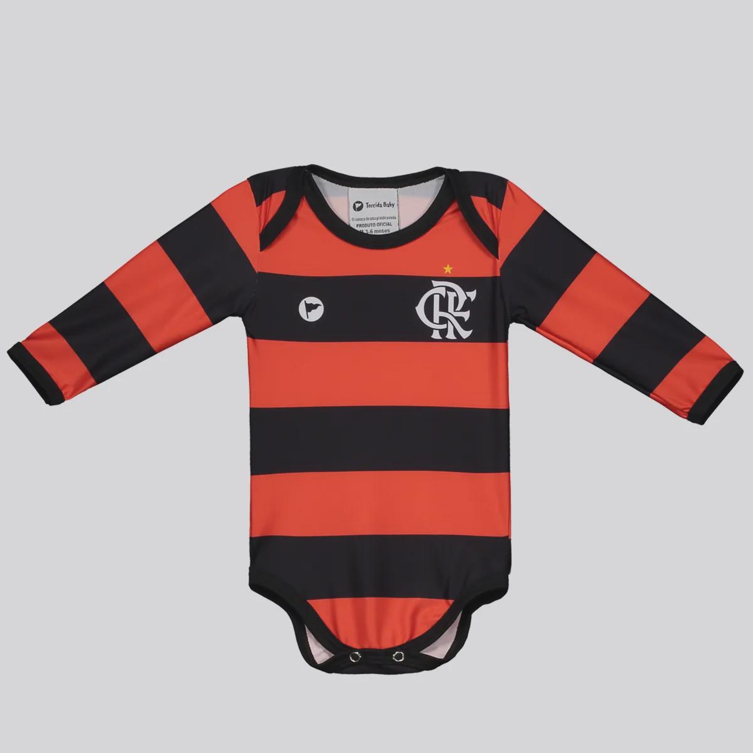 Body Proteção UV Manga Longa Flamengo Infantil - Foto 1