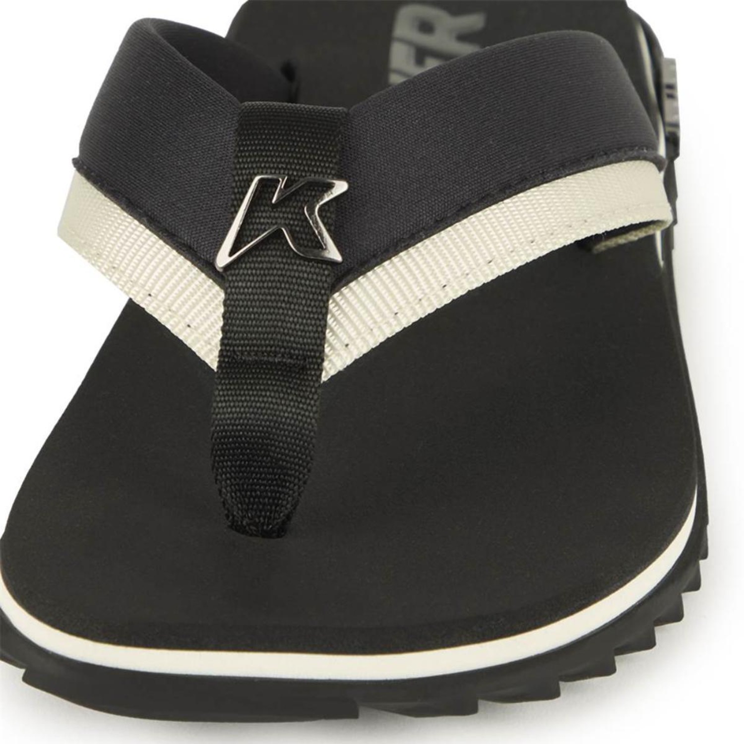 Chinelo Kenner Kivah Colors Masculino - Preto e Branco - Foto 4