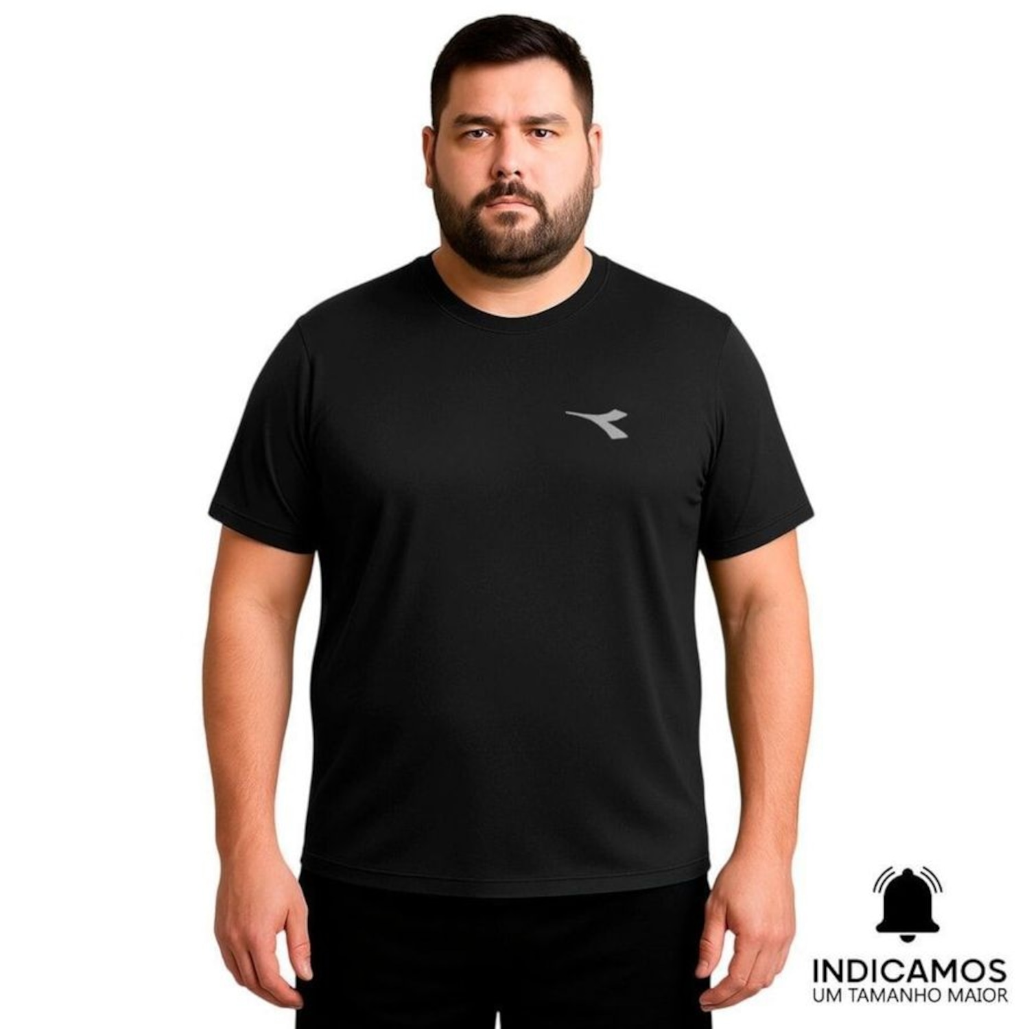 Camiseta Diadora Small Logo Plus Size Masculina - Foto 1