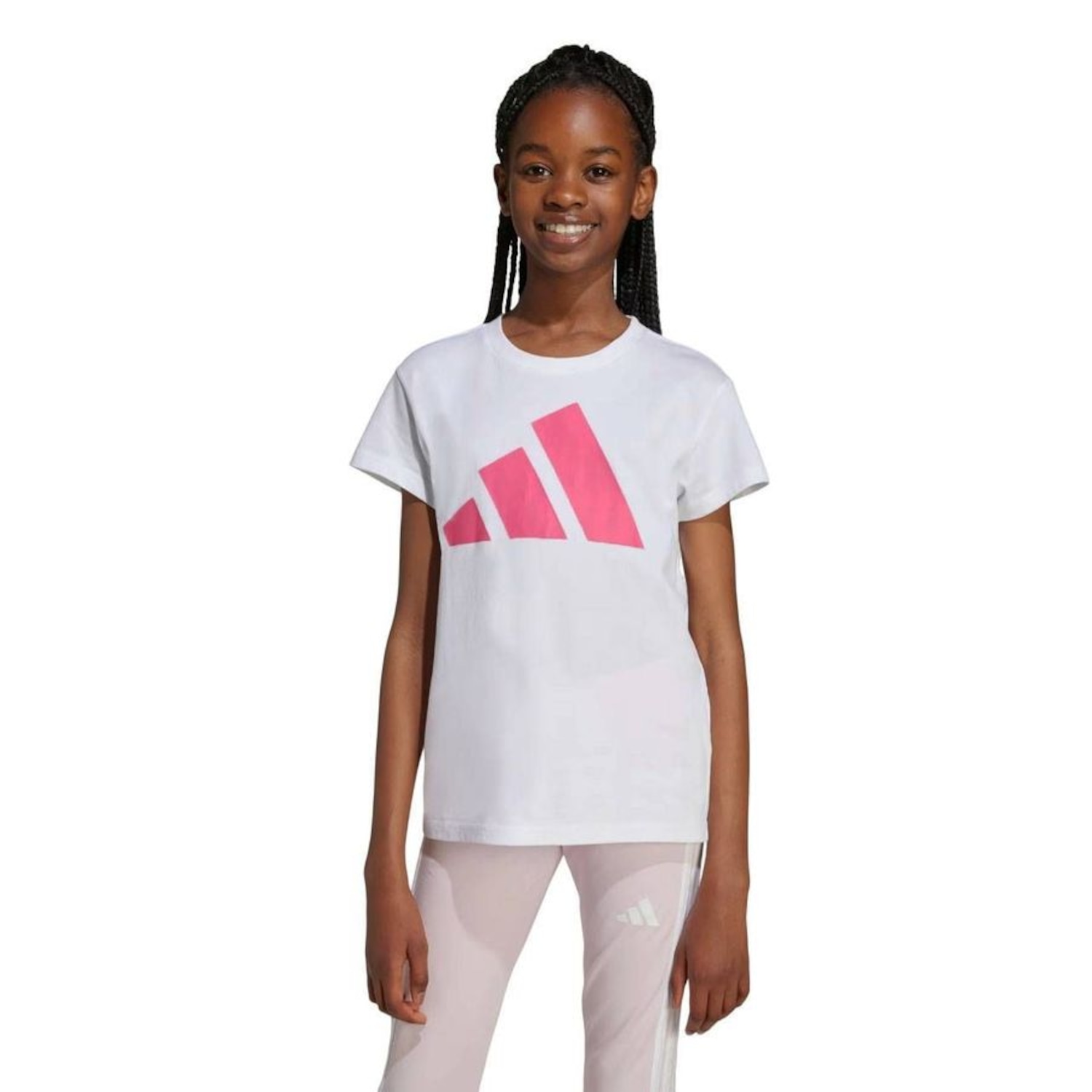 Camiseta Infantil adidas Big Logo Feminina - Foto 1
