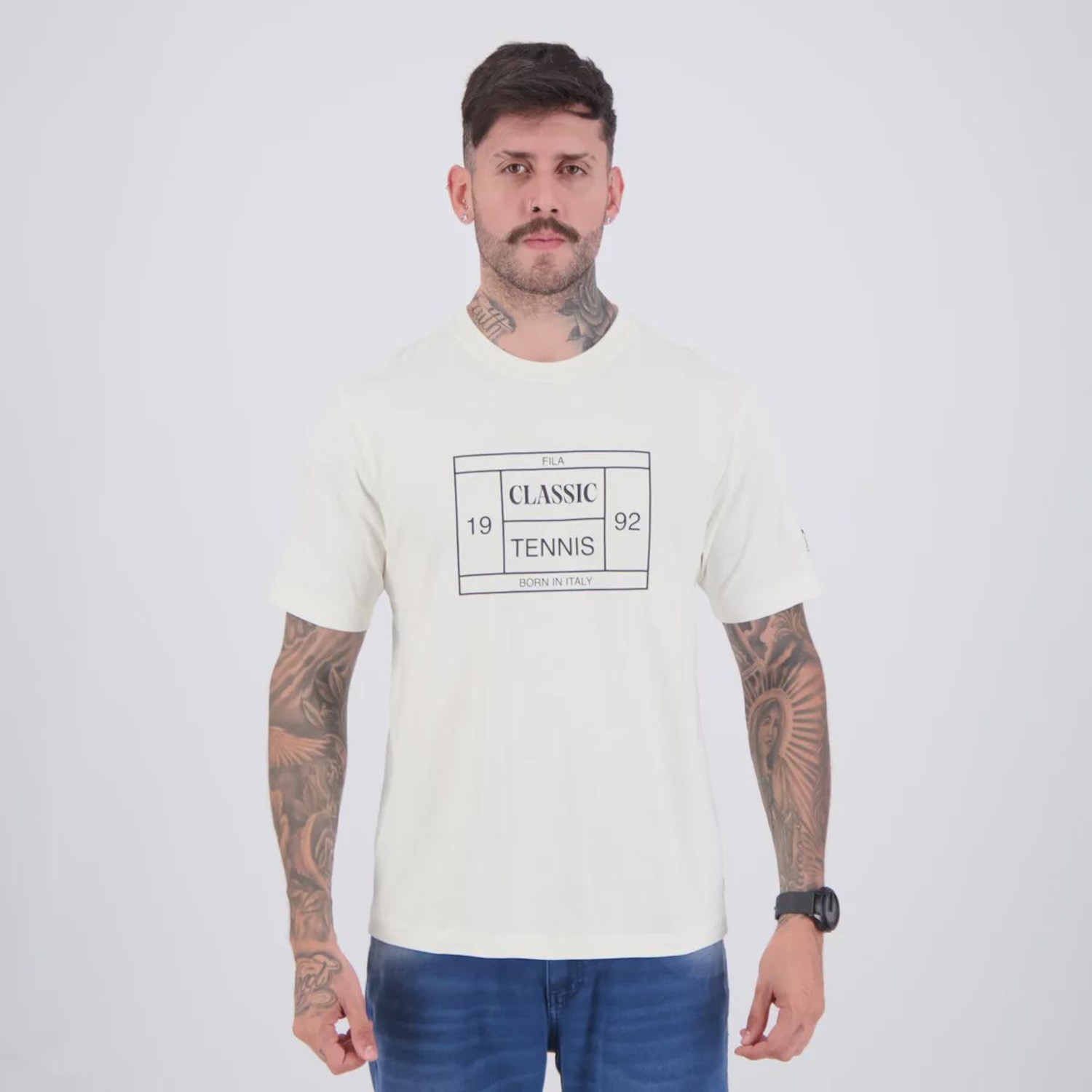 Camiseta Fila Comfort Tennis Union Classics Masculina - Foto 1