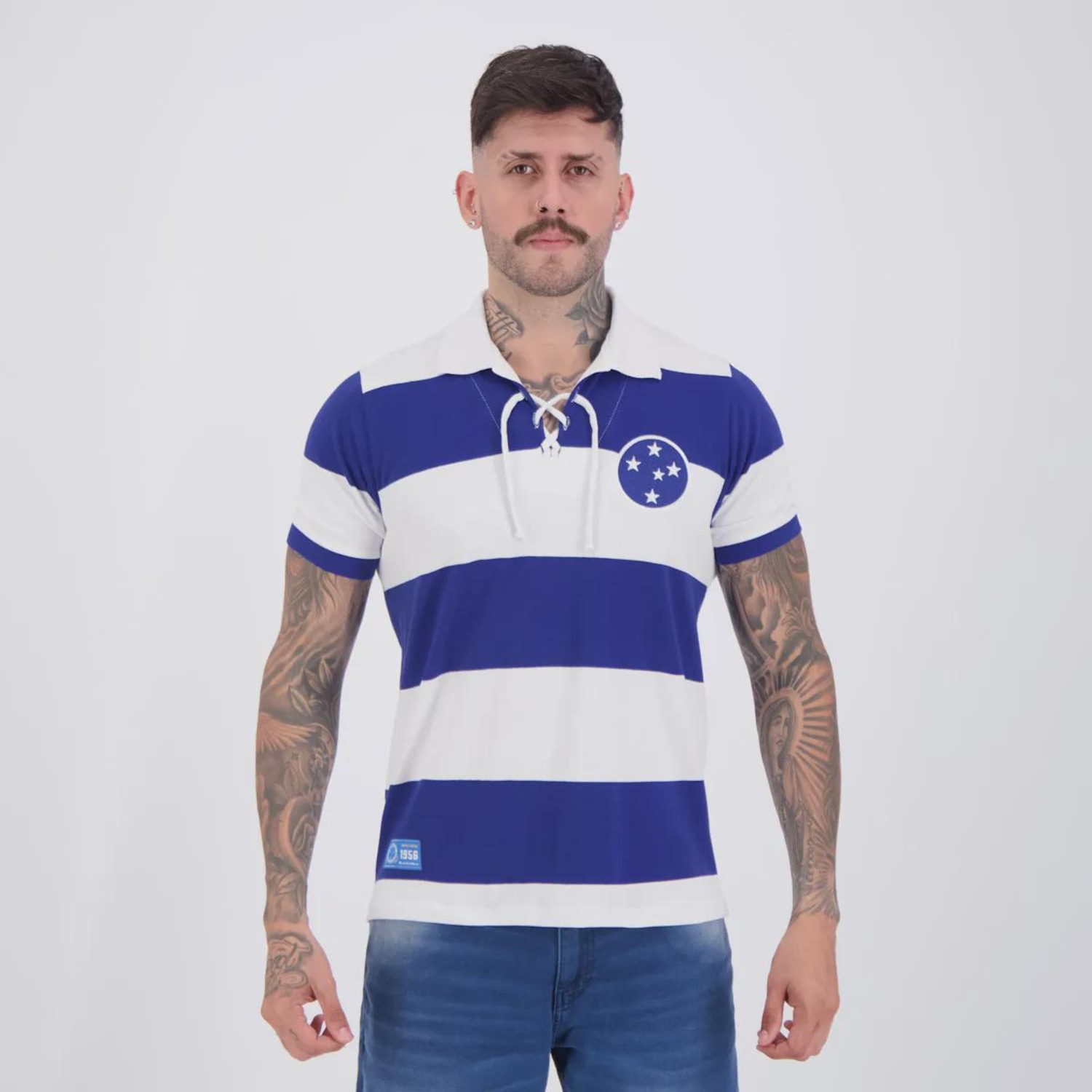 Camisa Cruzeiro Retrô 1956 Masculina - Foto 1
