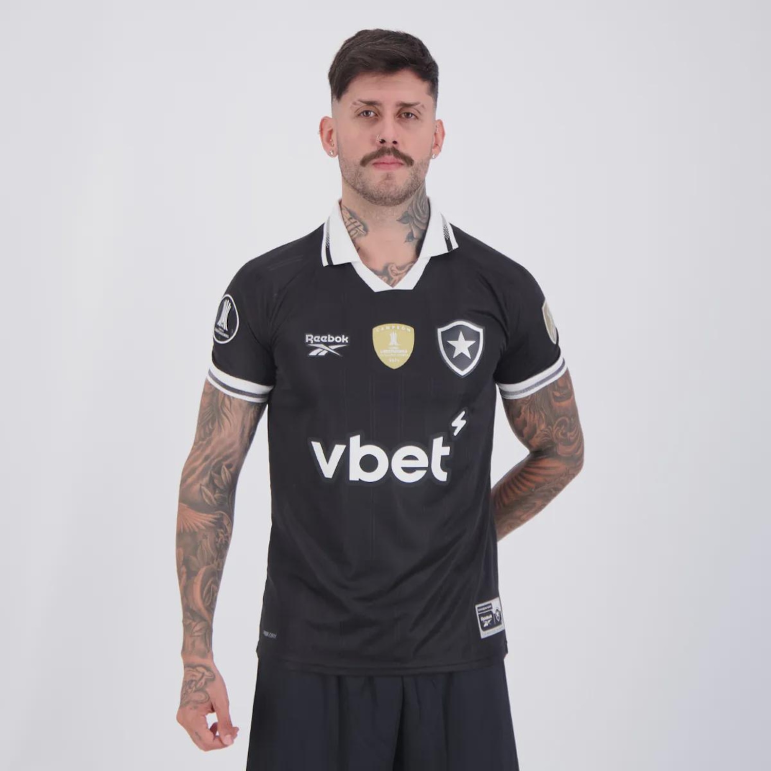 Camisa do Botafogo II 25/26 Reebok Campeão Libertadores 2024 Masculina - Foto 1